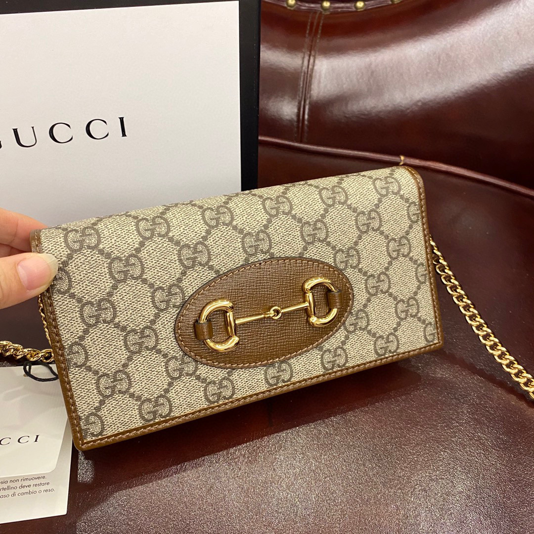 G*u*i horsebit 1955 chain wallet