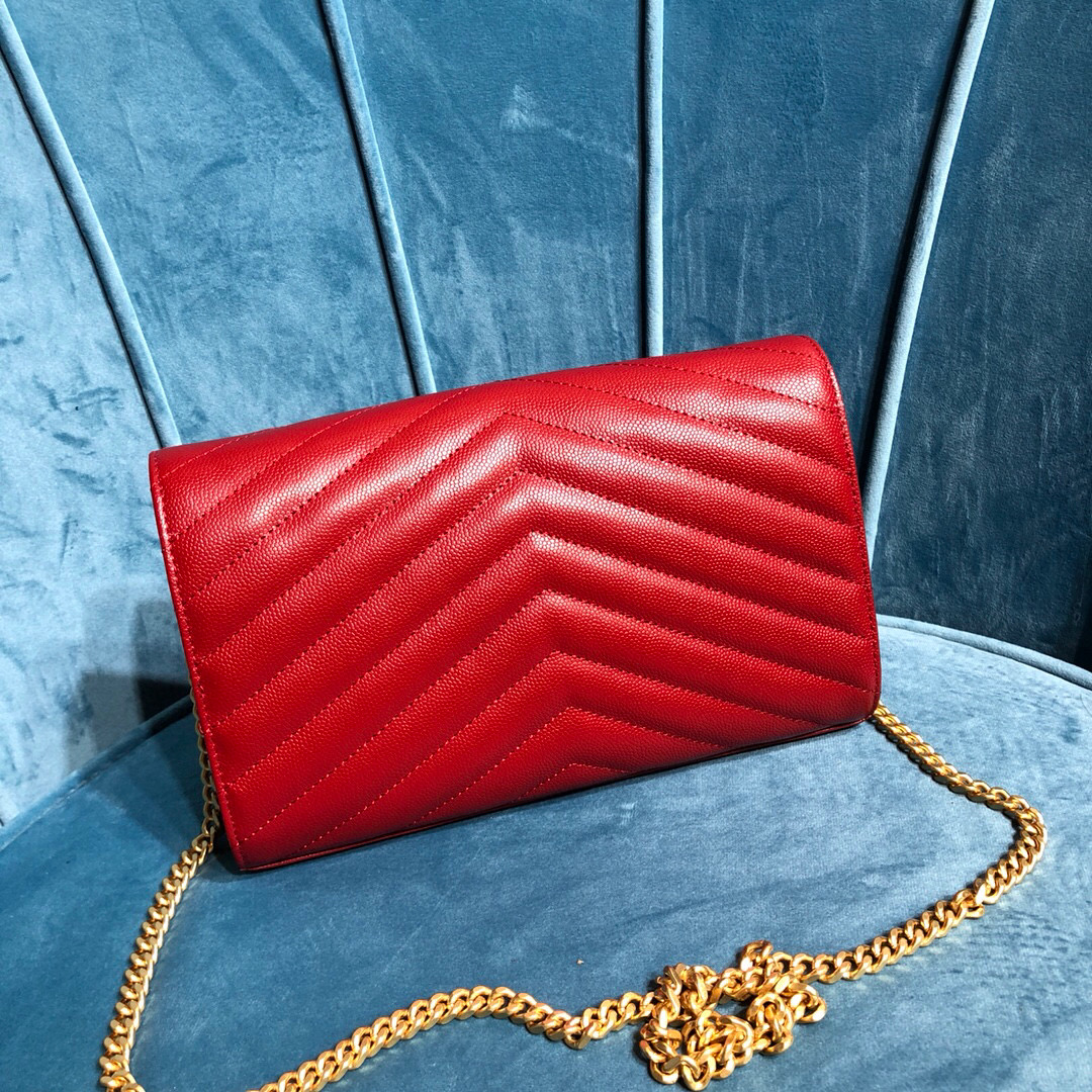 YSL CASSANDRE MATELASSÉ CHAIN WALLET