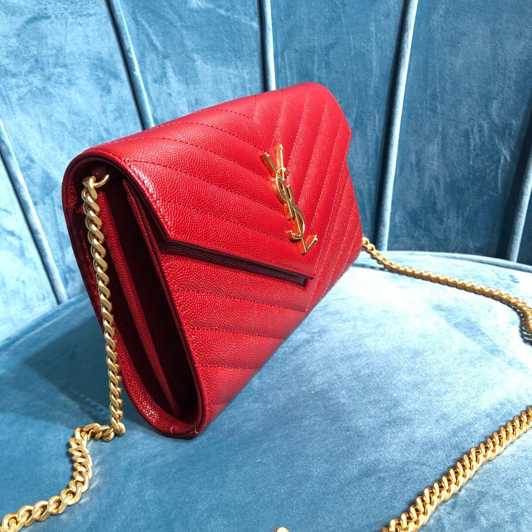 YSL CASSANDRE MATELASSÉ CHAIN WALLET