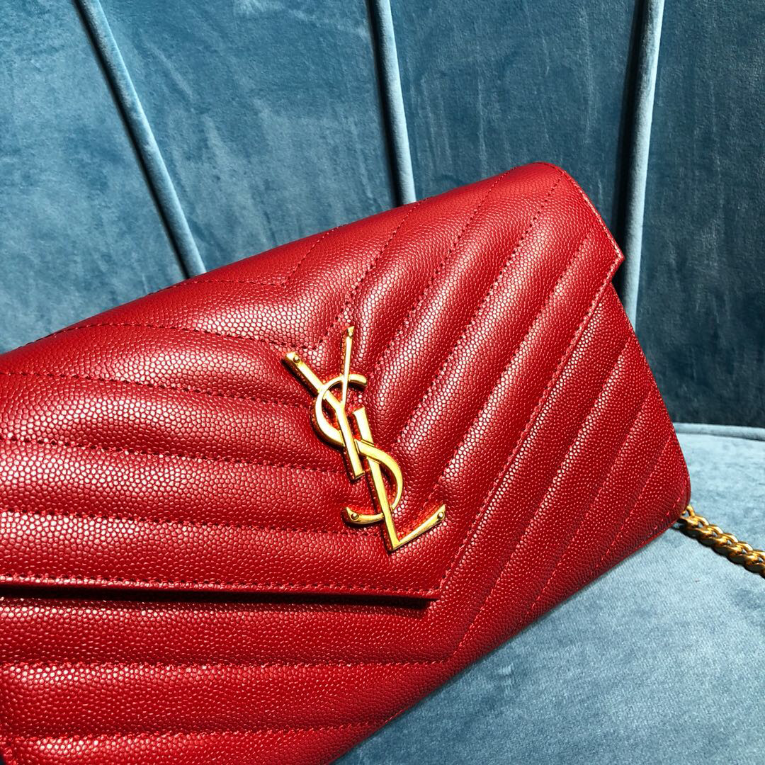 YSL CASSANDRE MATELASSÉ CHAIN WALLET