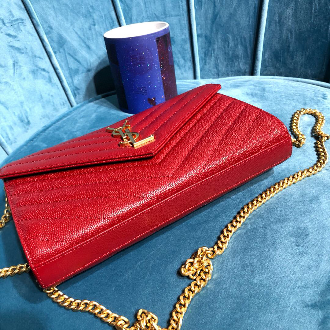 YSL CASSANDRE MATELASSÉ CHAIN WALLET