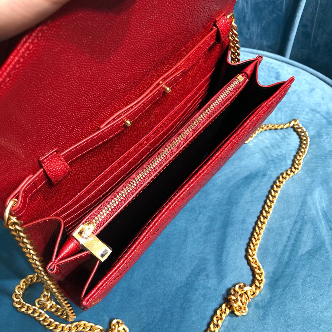YSL CASSANDRE MATELASSÉ CHAIN WALLET