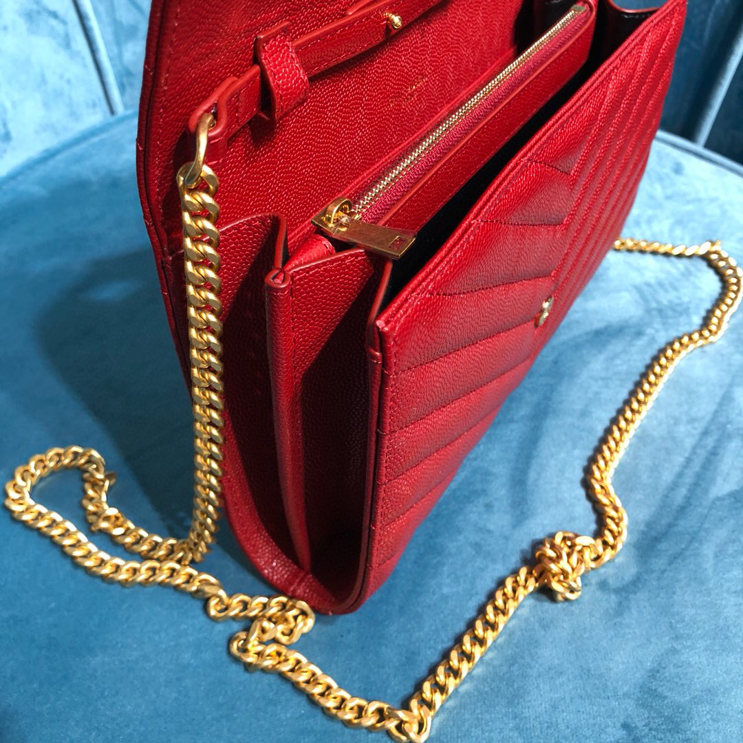 YSL CASSANDRE MATELASSÉ CHAIN WALLET
