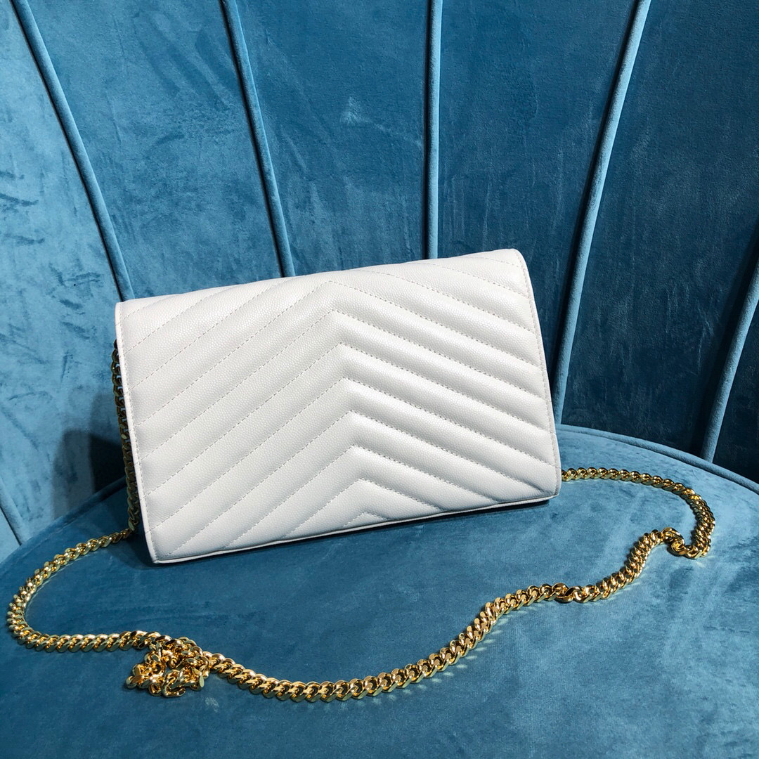 YSL CASSANDRE MATELASSÉ CHAIN WALLET