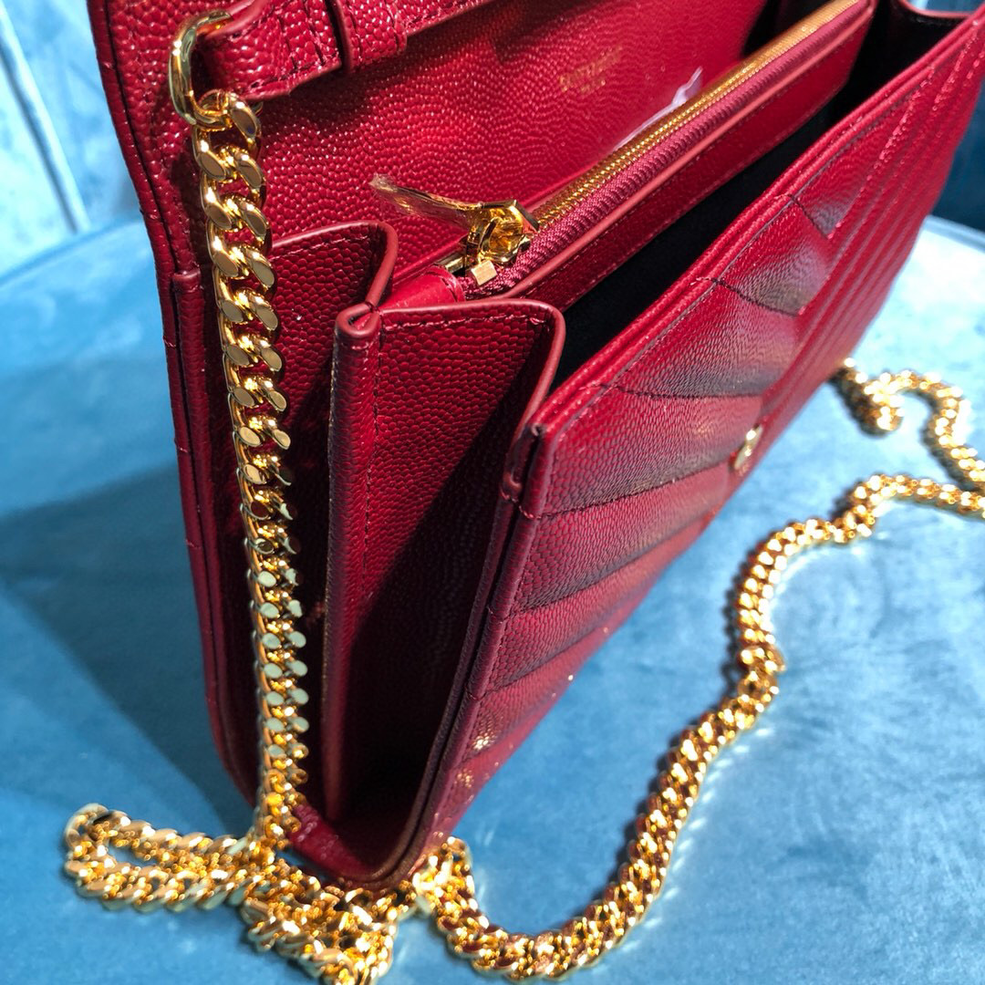 YSL CASSANDRE MATELASSÉ CHAIN WALLET