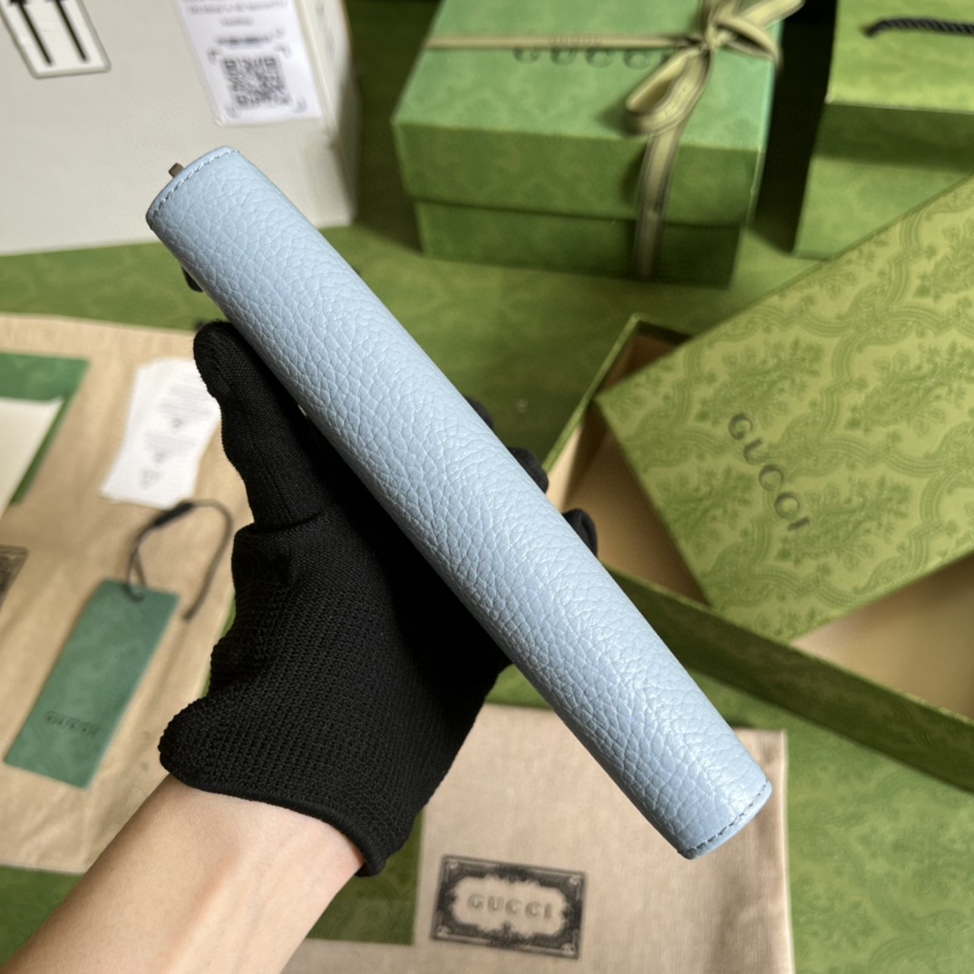 G*u*i leather zip around wallet