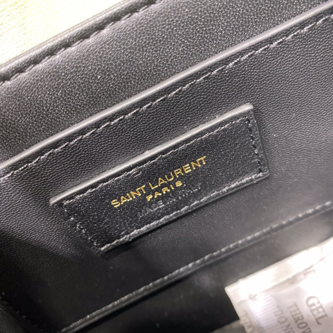 YSL SOLFERINO SMALL SATCHEL IN BOX SAINT LAURENT LEATHER