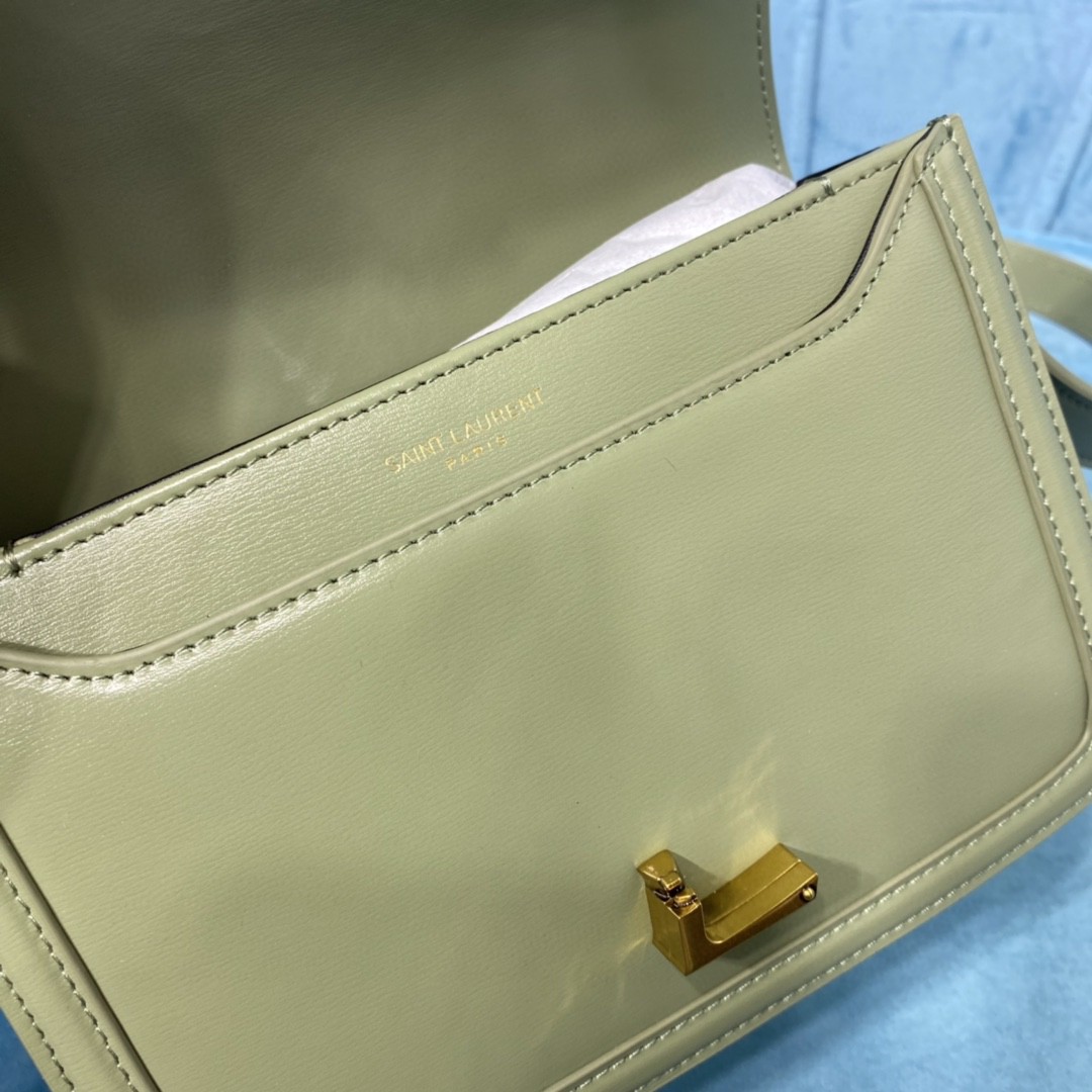 YSL SOLFERINO SMALL SATCHEL IN BOX SAINT LAURENT LEATHER