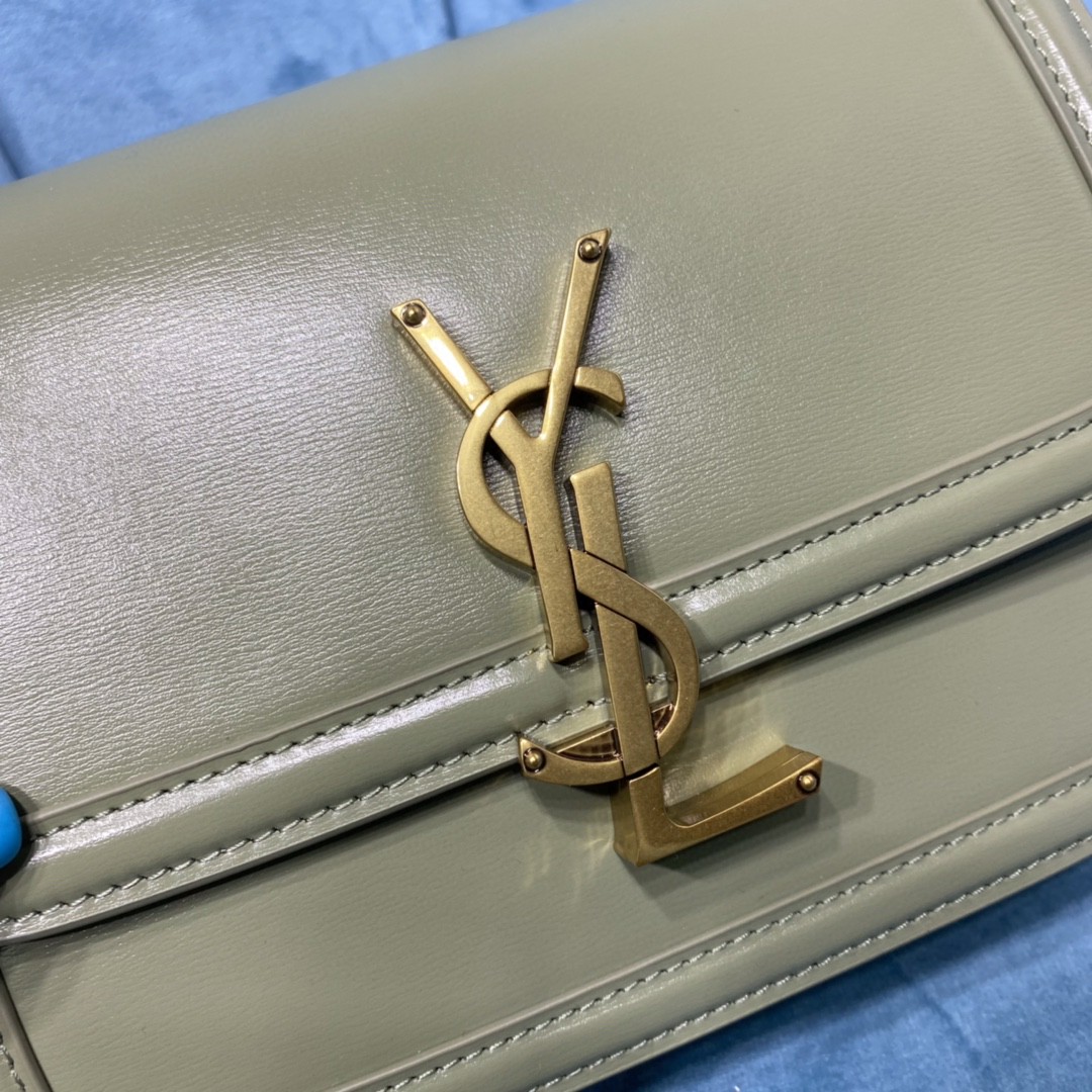 YSL SOLFERINO SMALL SATCHEL IN BOX SAINT LAURENT LEATHER