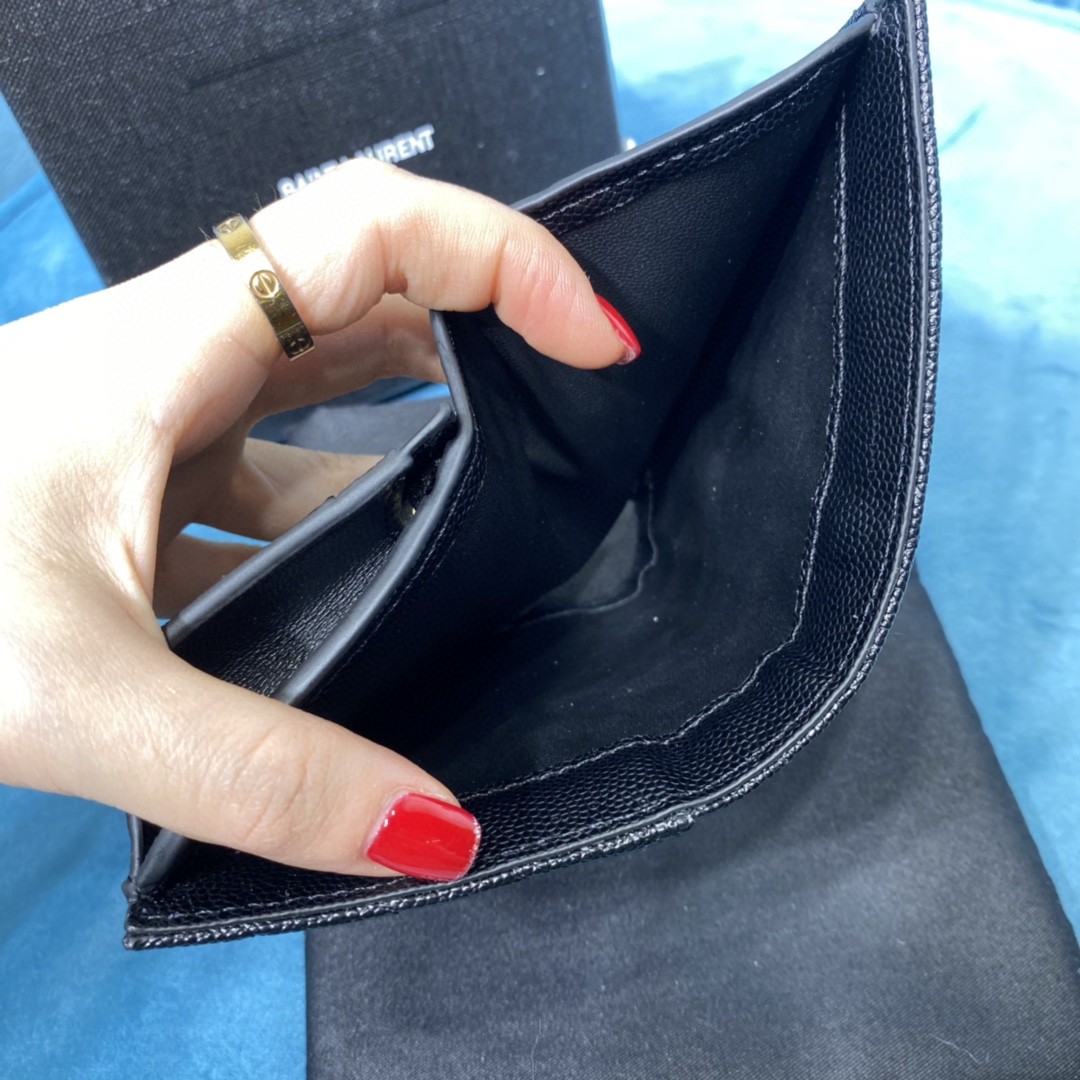 YSL CASSANDRE MATELASSÉ FLAP CARD CASE