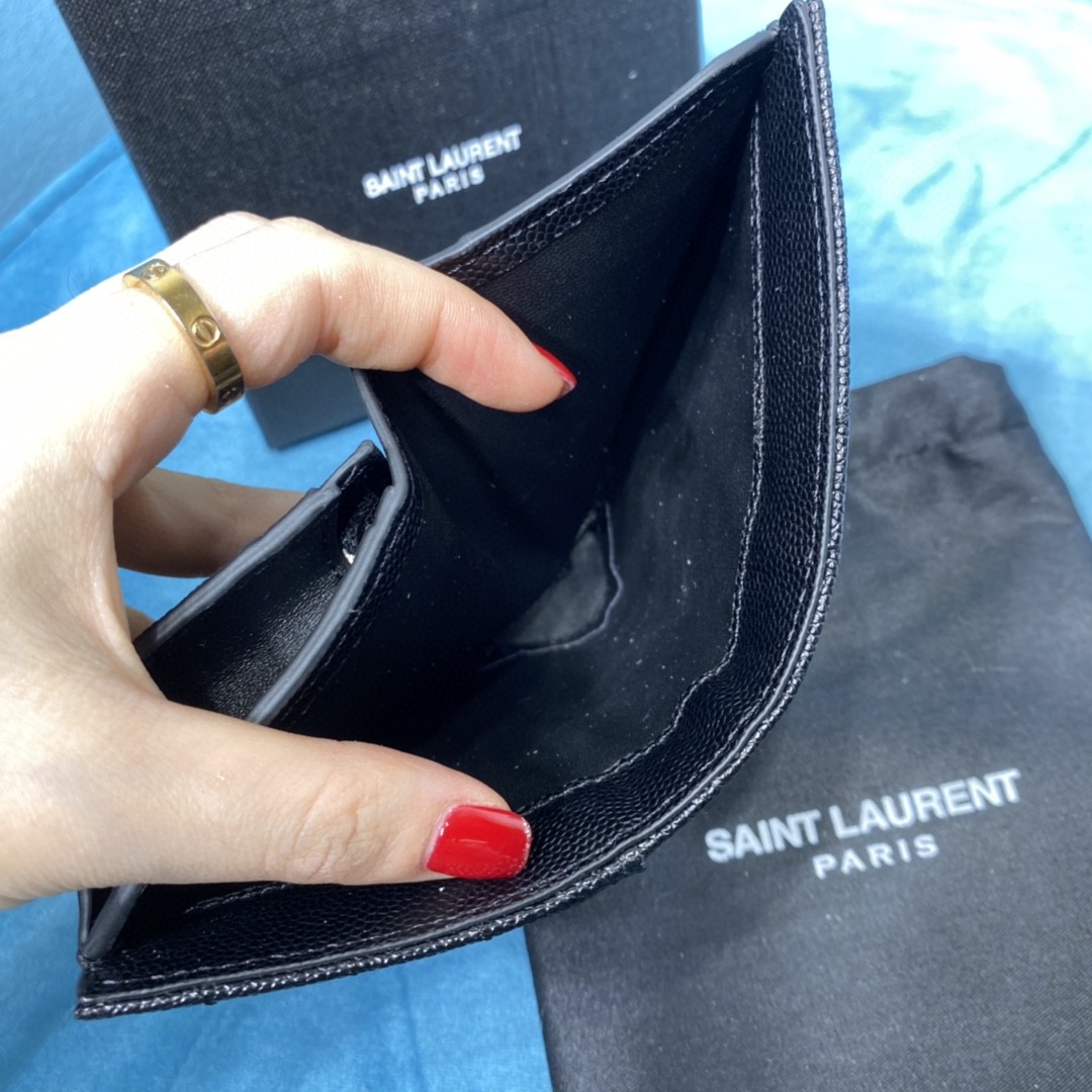 YSL CASSANDRE MATELASSÉ FLAP CARD CASE
