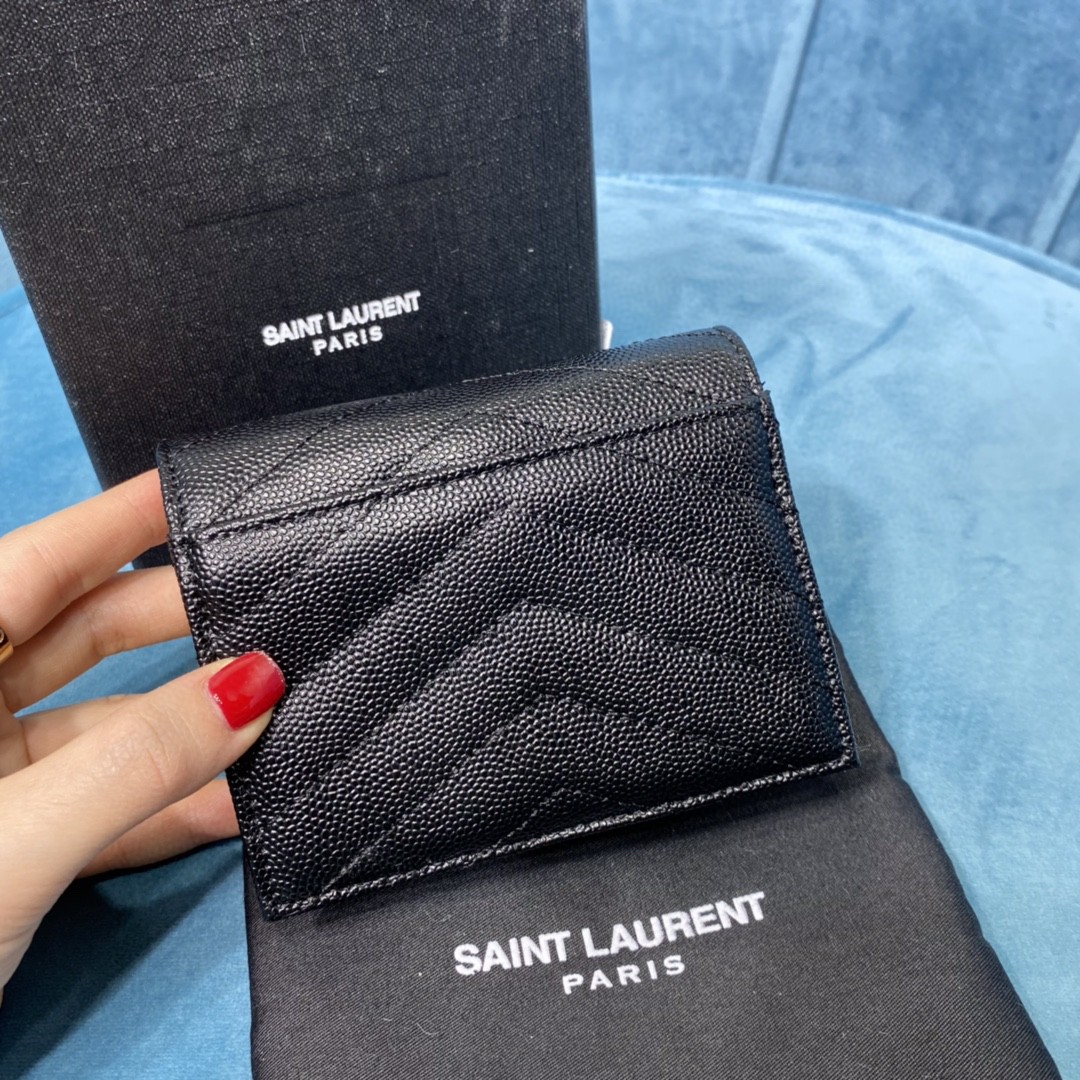YSL CASSANDRE MATELASSÉ FLAP CARD CASE