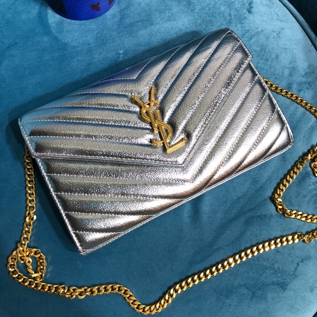 YSL CASSANDRE MATELASSE CHAIN WALLET