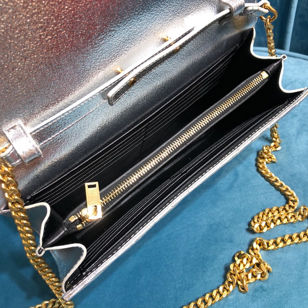 YSL CASSANDRE MATELASSE CHAIN WALLET