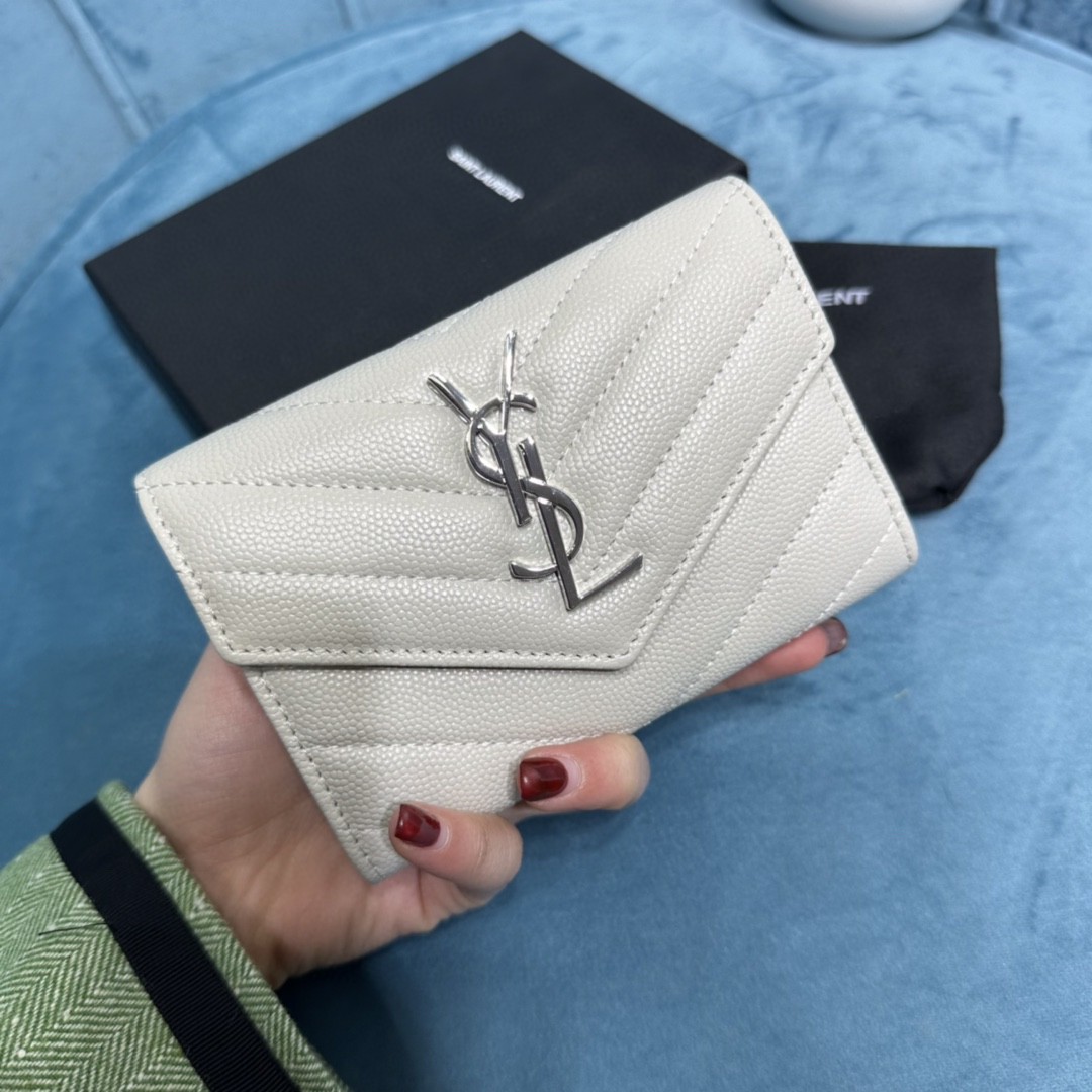 YSL CASSANDRE MATELASSÉ SMALL ENVELOPE WALLET