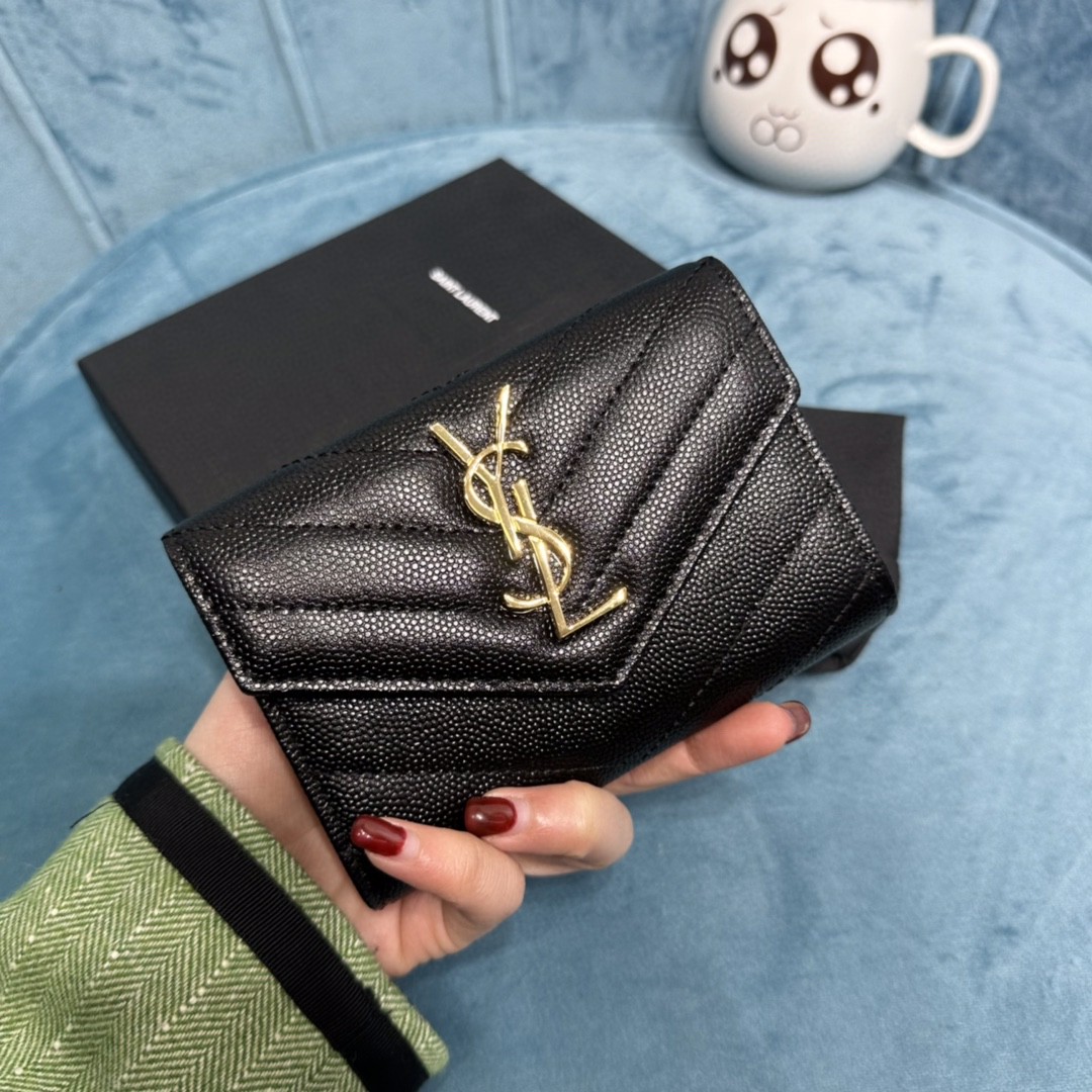 YSL CASSANDRE MATELASSÉ SMALL ENVELOPE WALLET