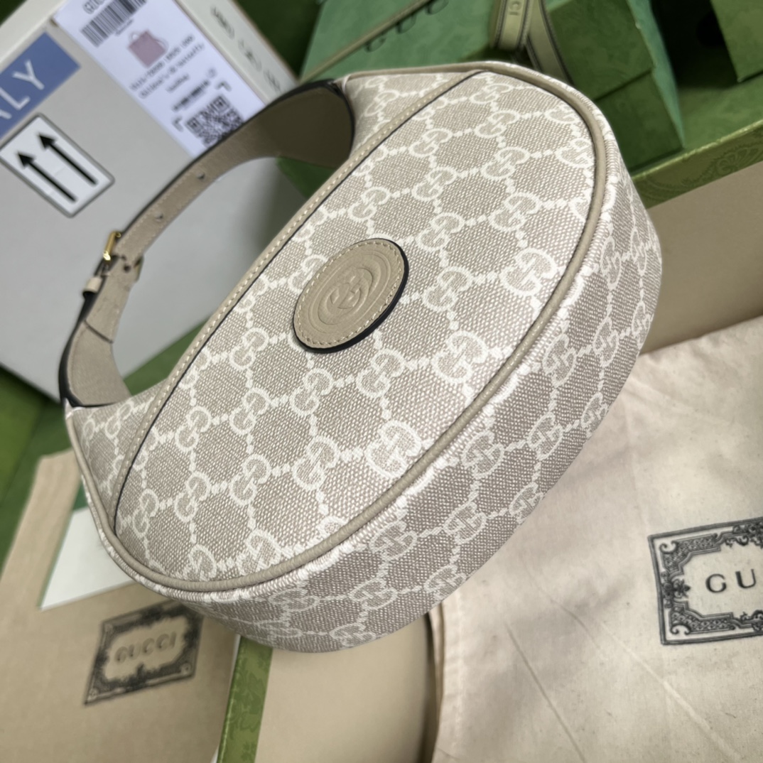 G*u*i half-moon-shaped mini bag with interlocking g