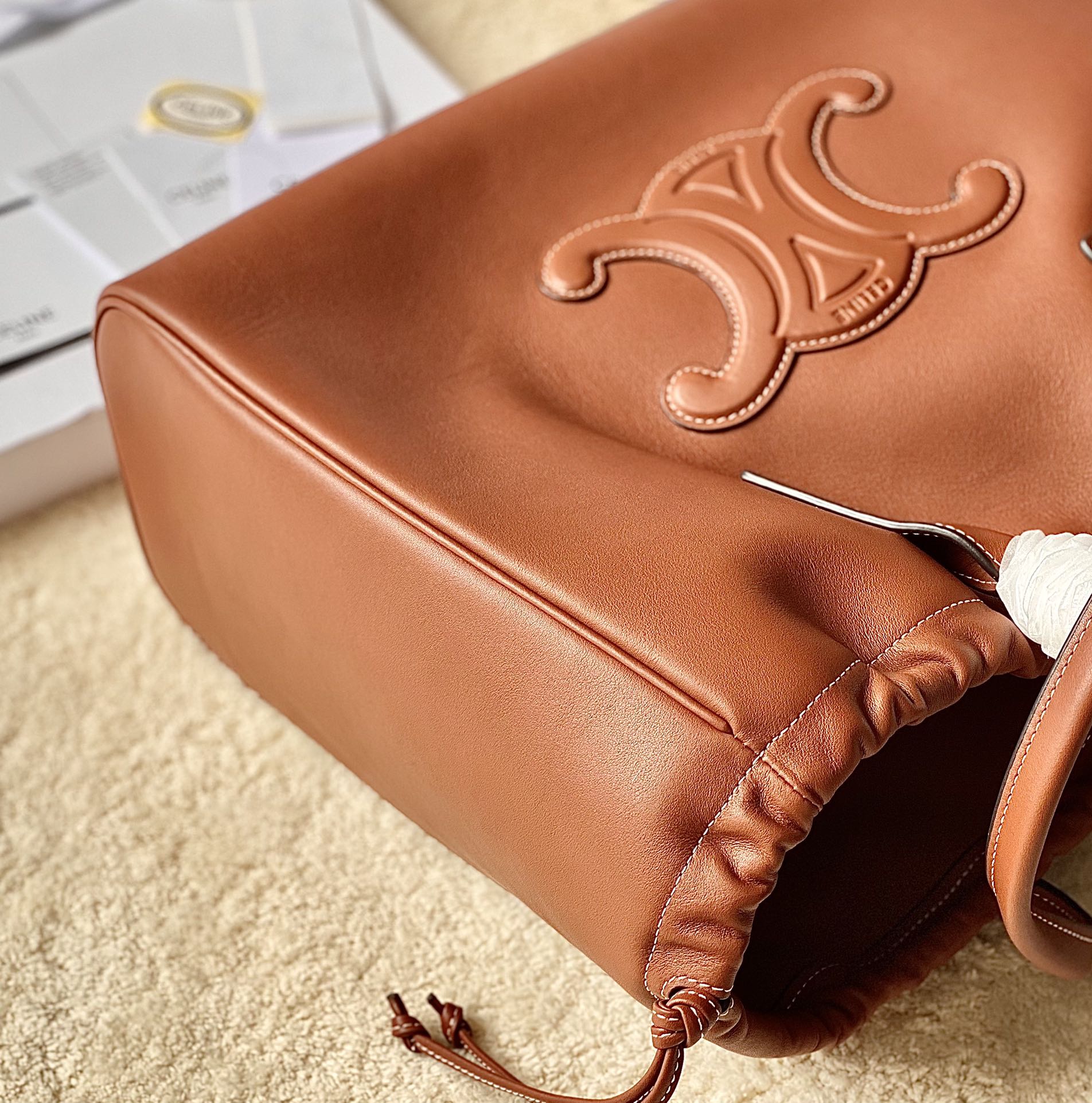 Ce**e Ce**e cabas drawstring cuir