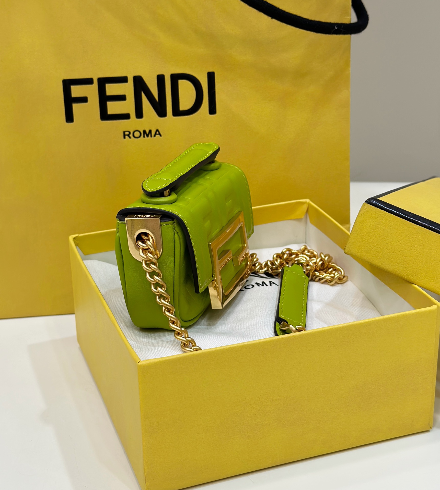 F**di nano  baguette mini bag