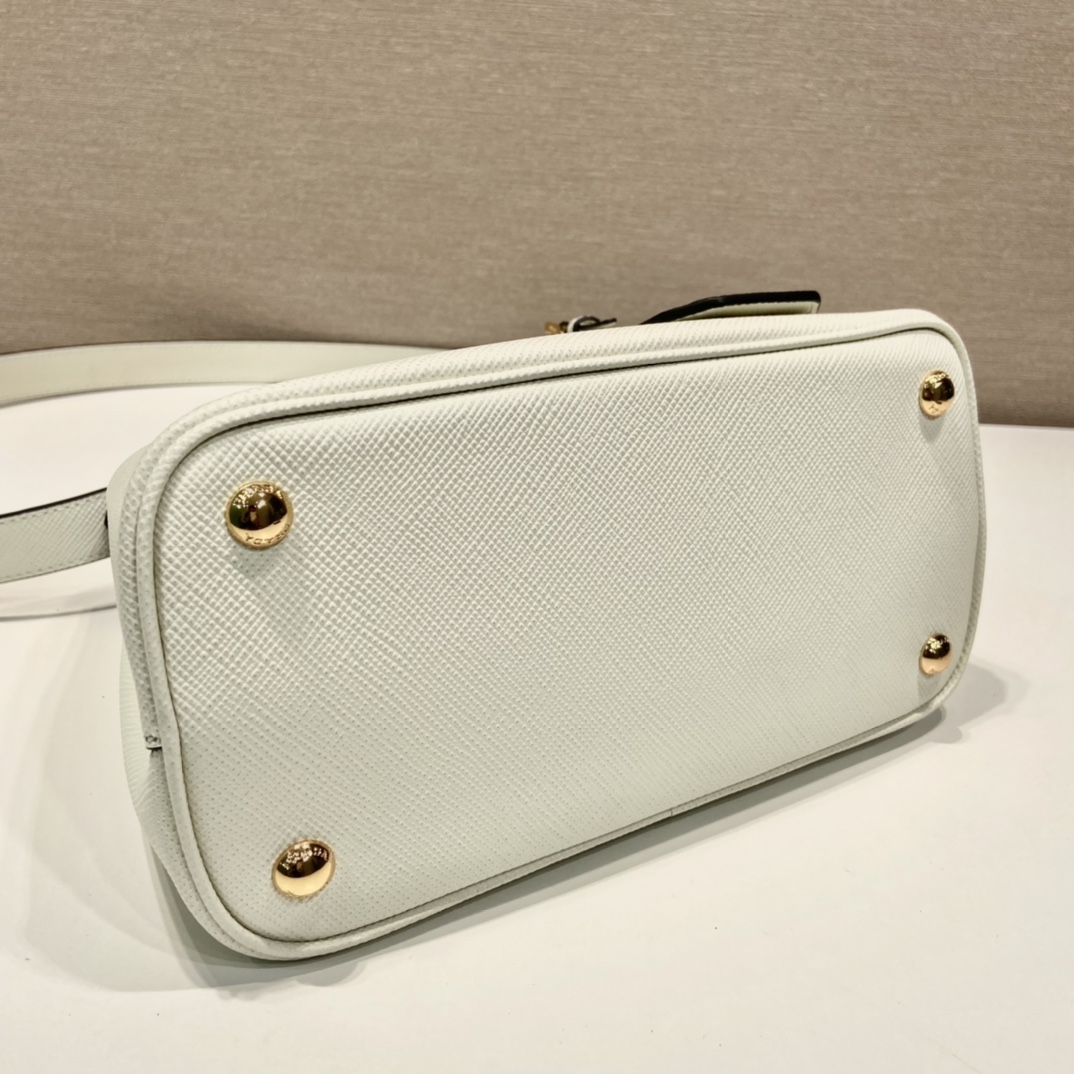 Pra*a double saffiano leather mini bag