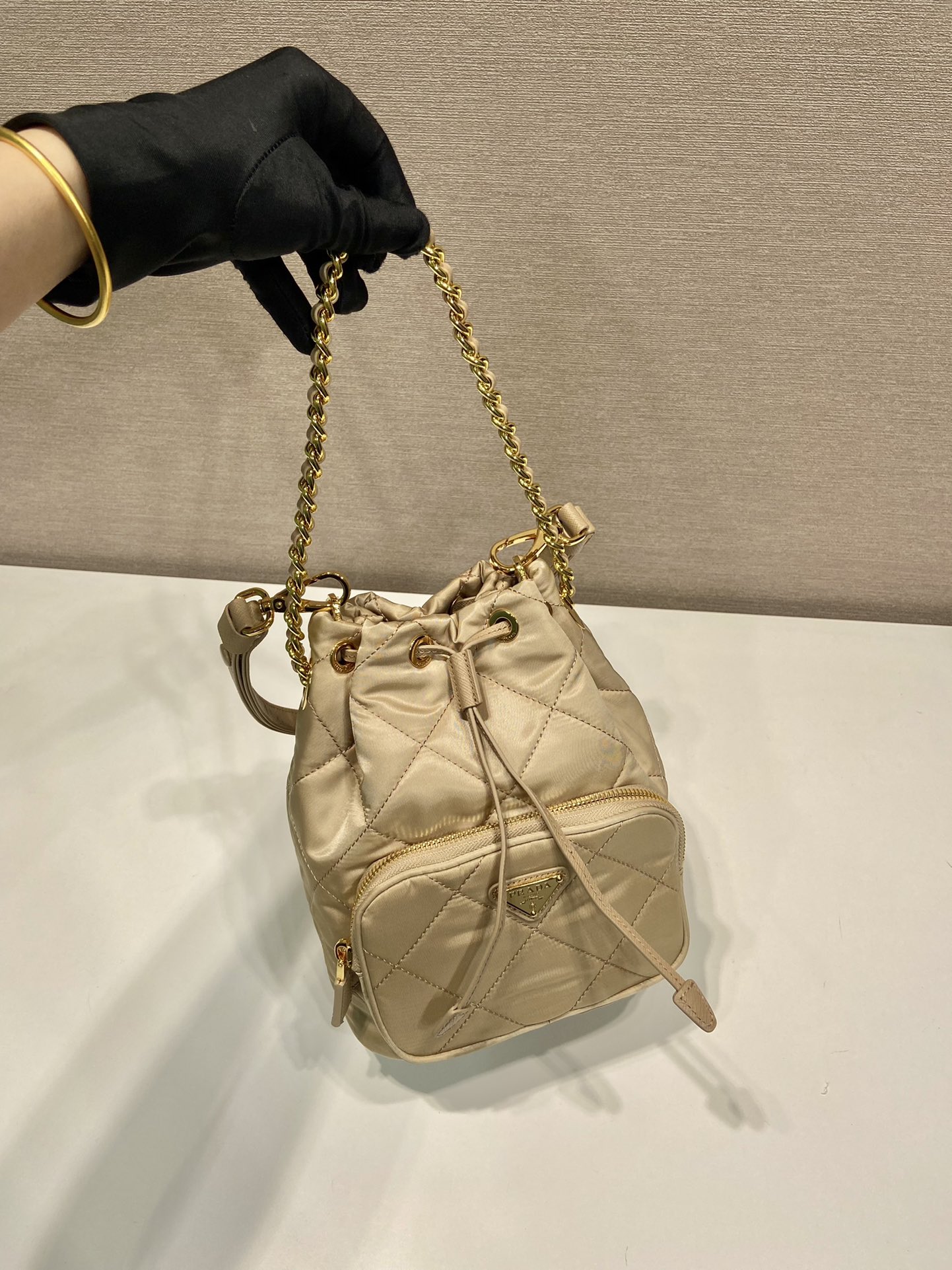 Pra*a duet re-nylon bucket bag