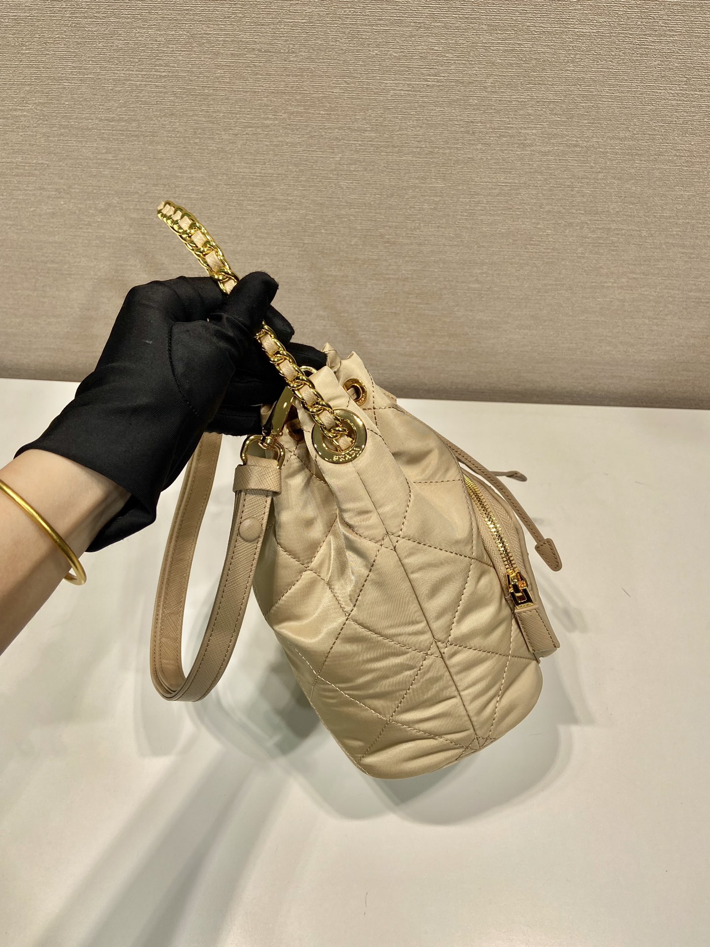 Pra*a duet re-nylon bucket bag