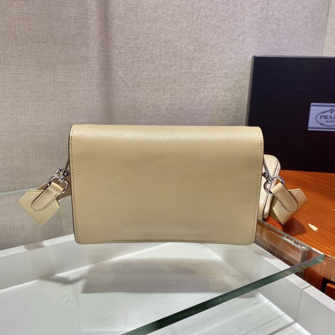 Pra*a saffiano leather mini envelope bag