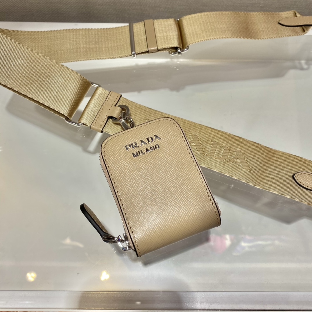 Pra*a saffiano leather mini envelope bag