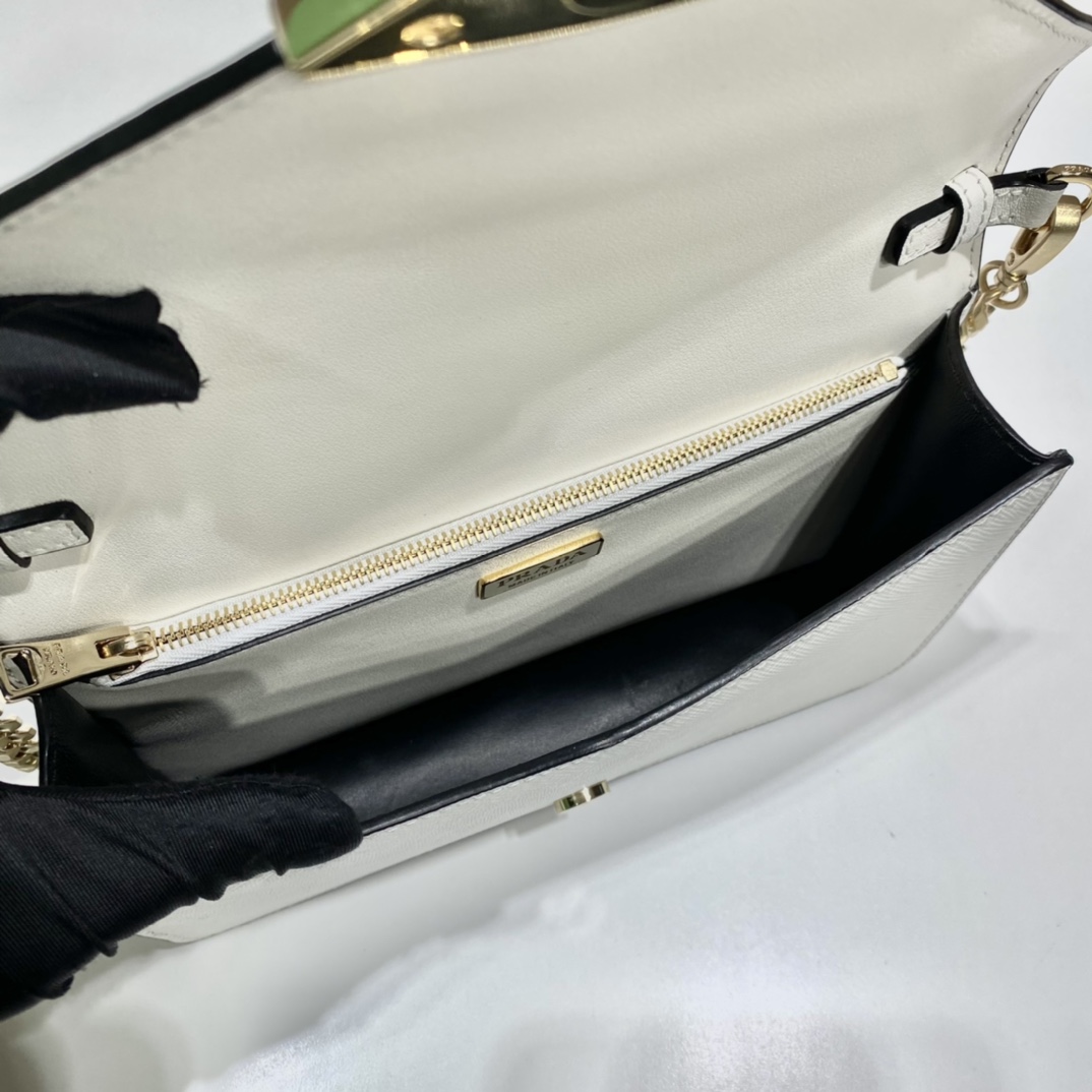 Pra*a saffiano leather shoulder bag