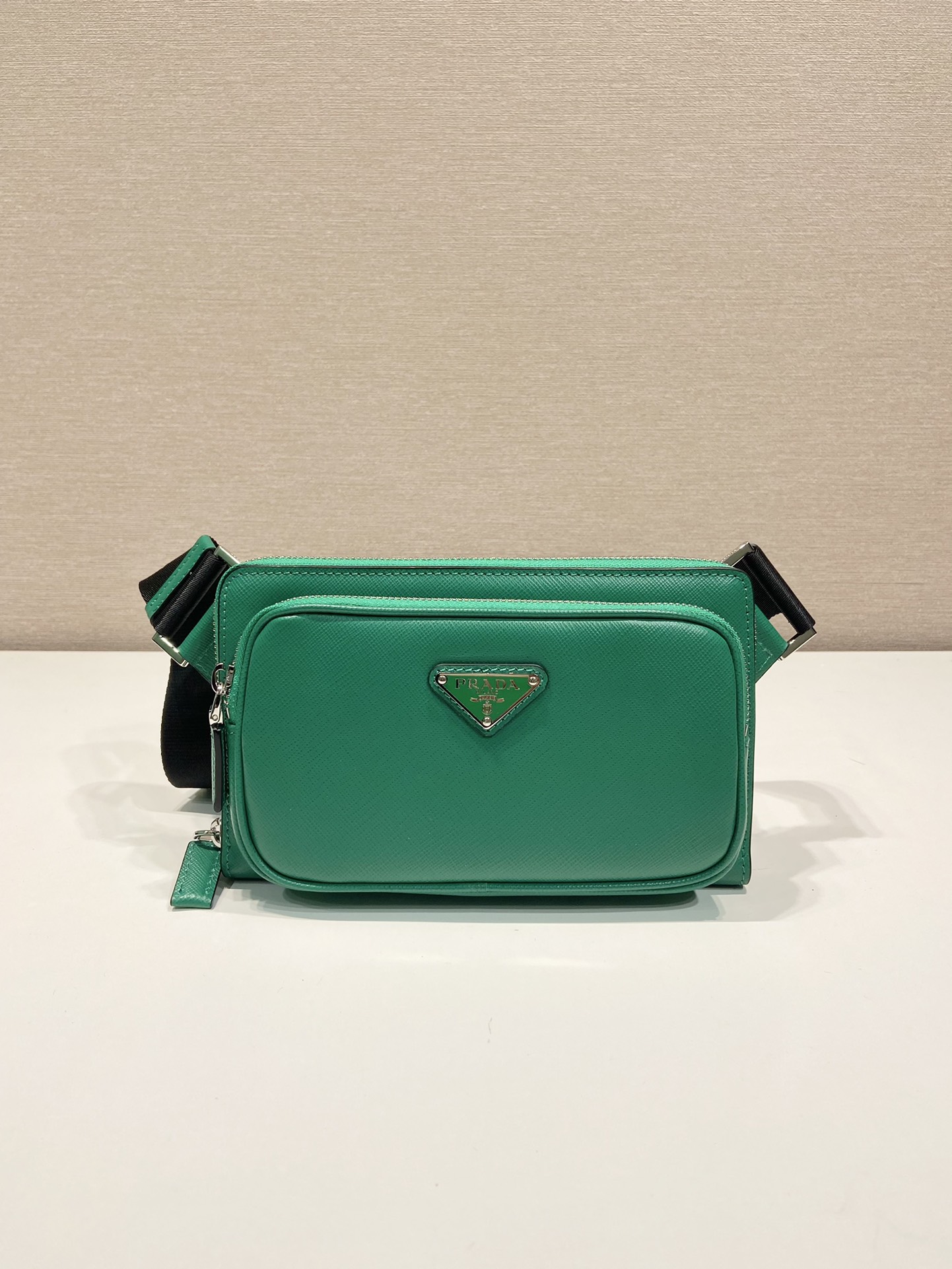 Pra*a saffiano leather belt bag