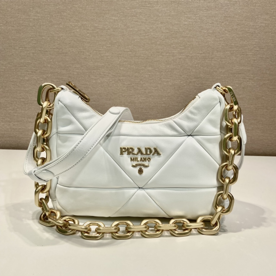Pra*a leather shoulder bag