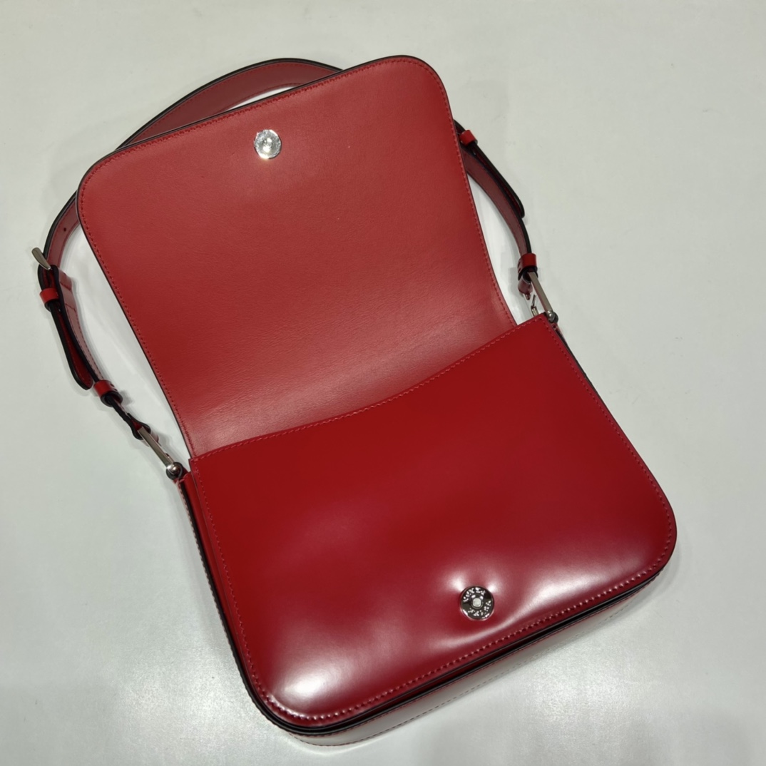 Pra*a brushed leather shoulder bag