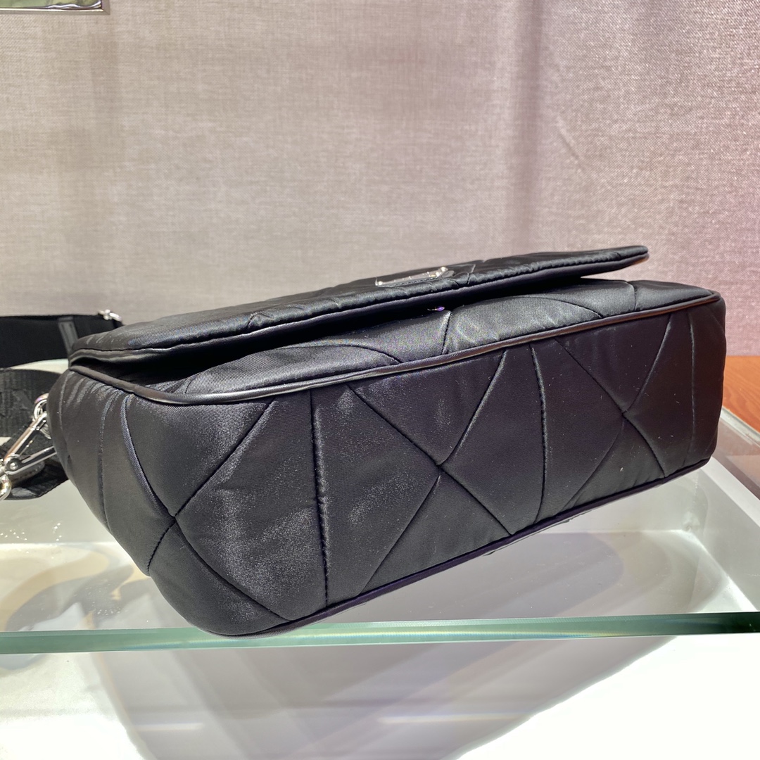 Pra*a system nappa patchwork bag