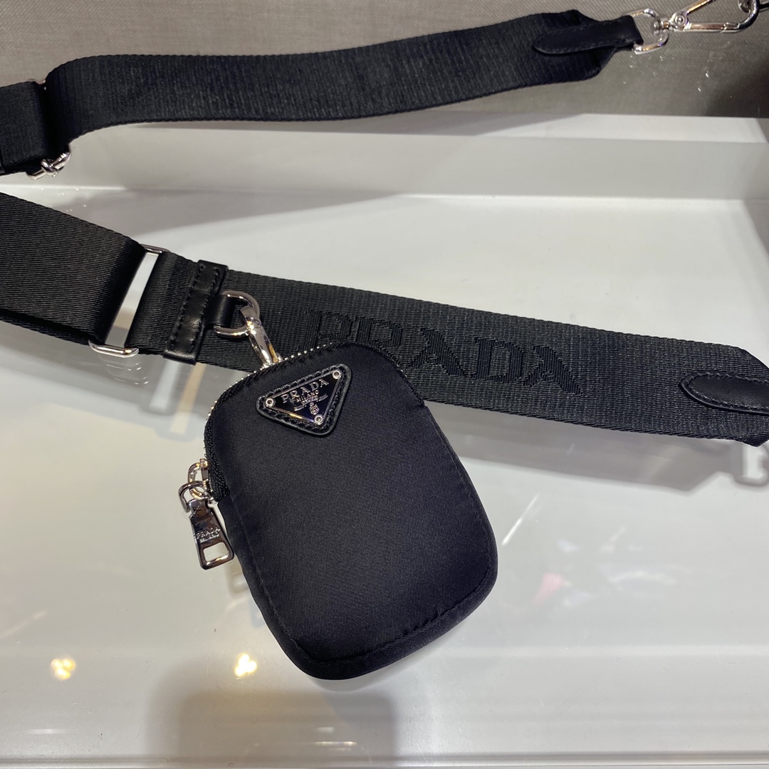 Pra*a system nappa patchwork shoulder bag