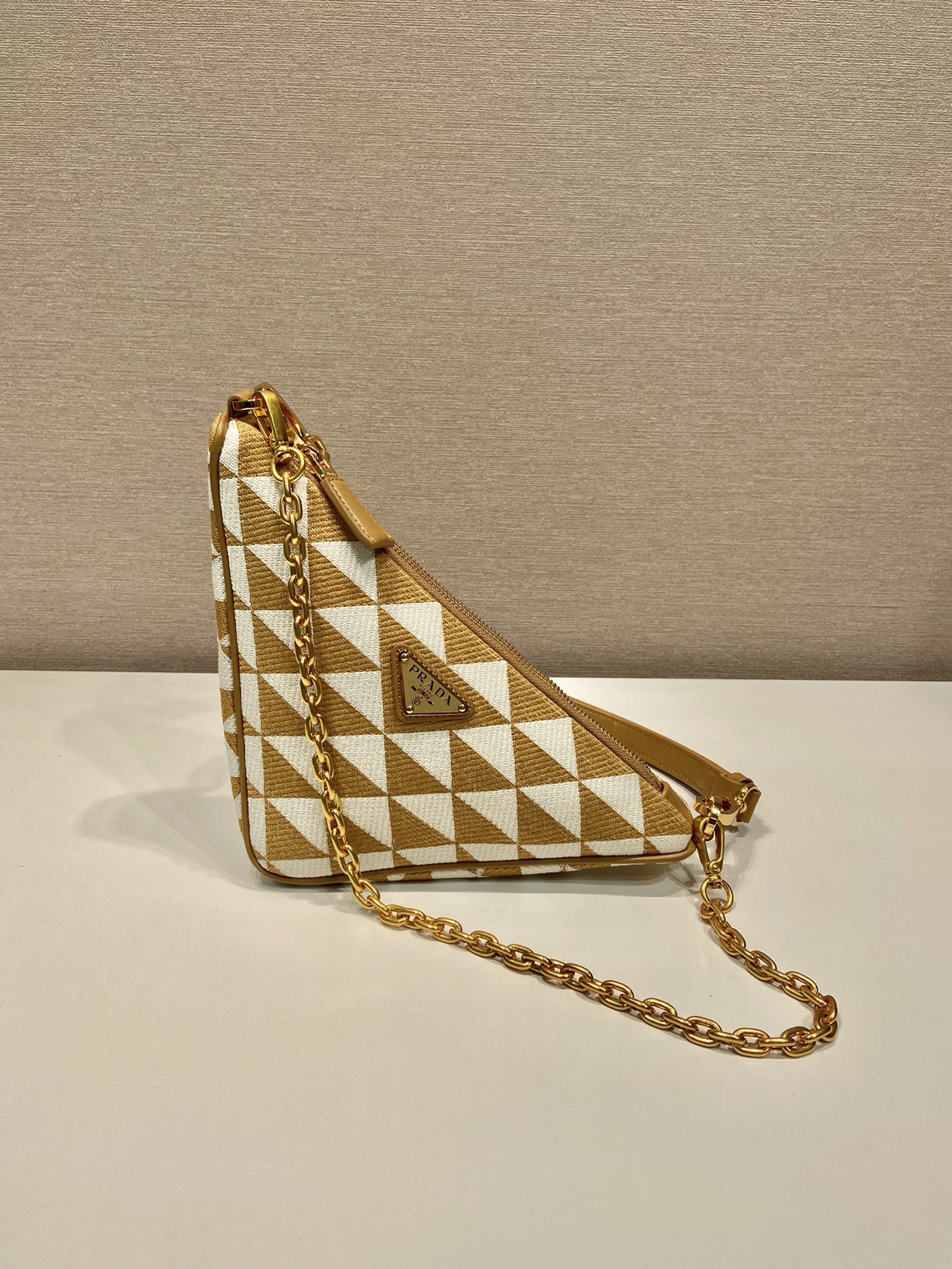 Pra*a embroidered jacquard fabric mini-bag