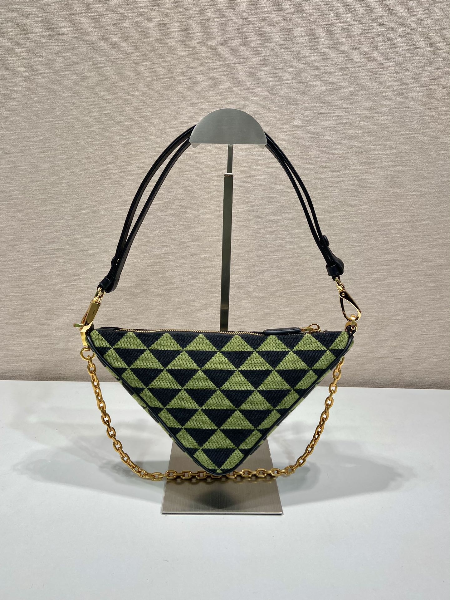 Pra*a embroidered jacquard fabric mini-bag