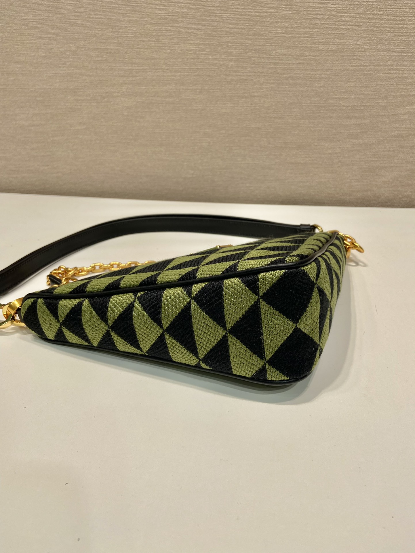 Pra*a embroidered jacquard fabric mini-bag