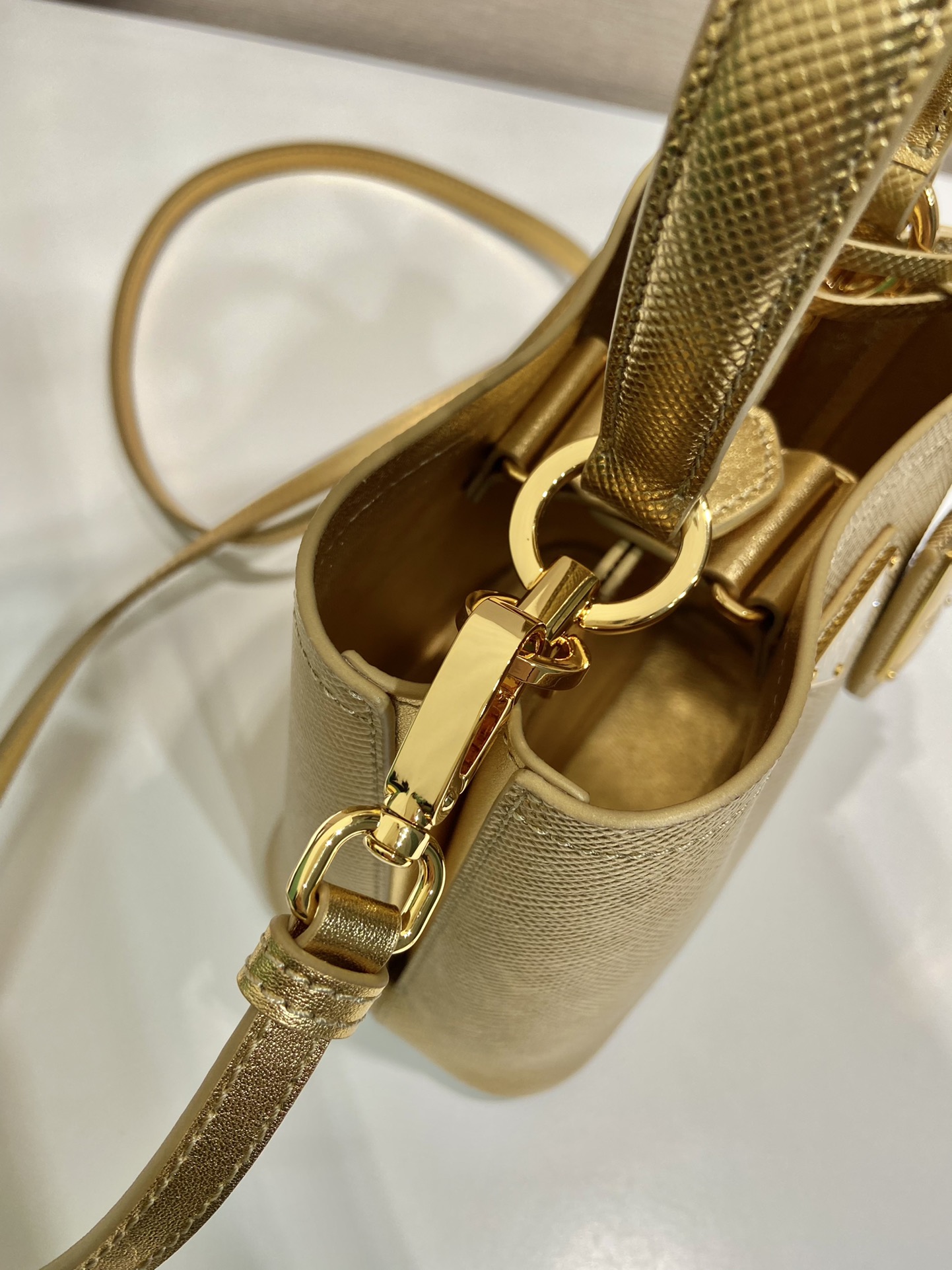 Pra*a panier satin bag with crystals