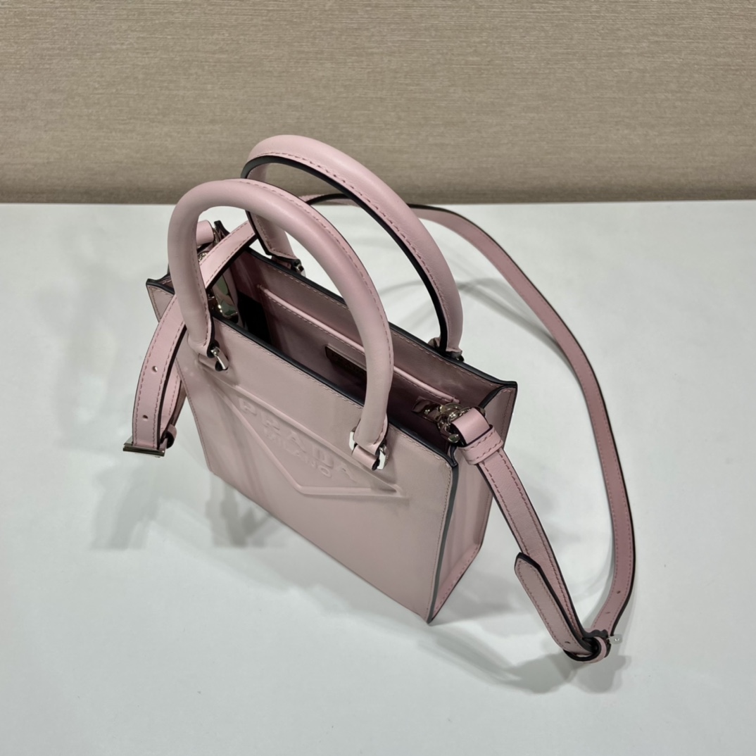 Pra*a small saffiano leather handbag