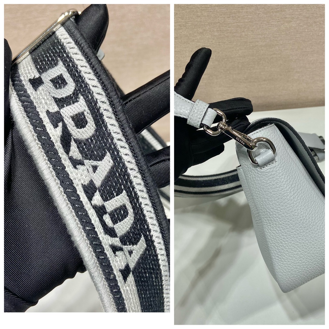 Pra*a leather shoulder bag