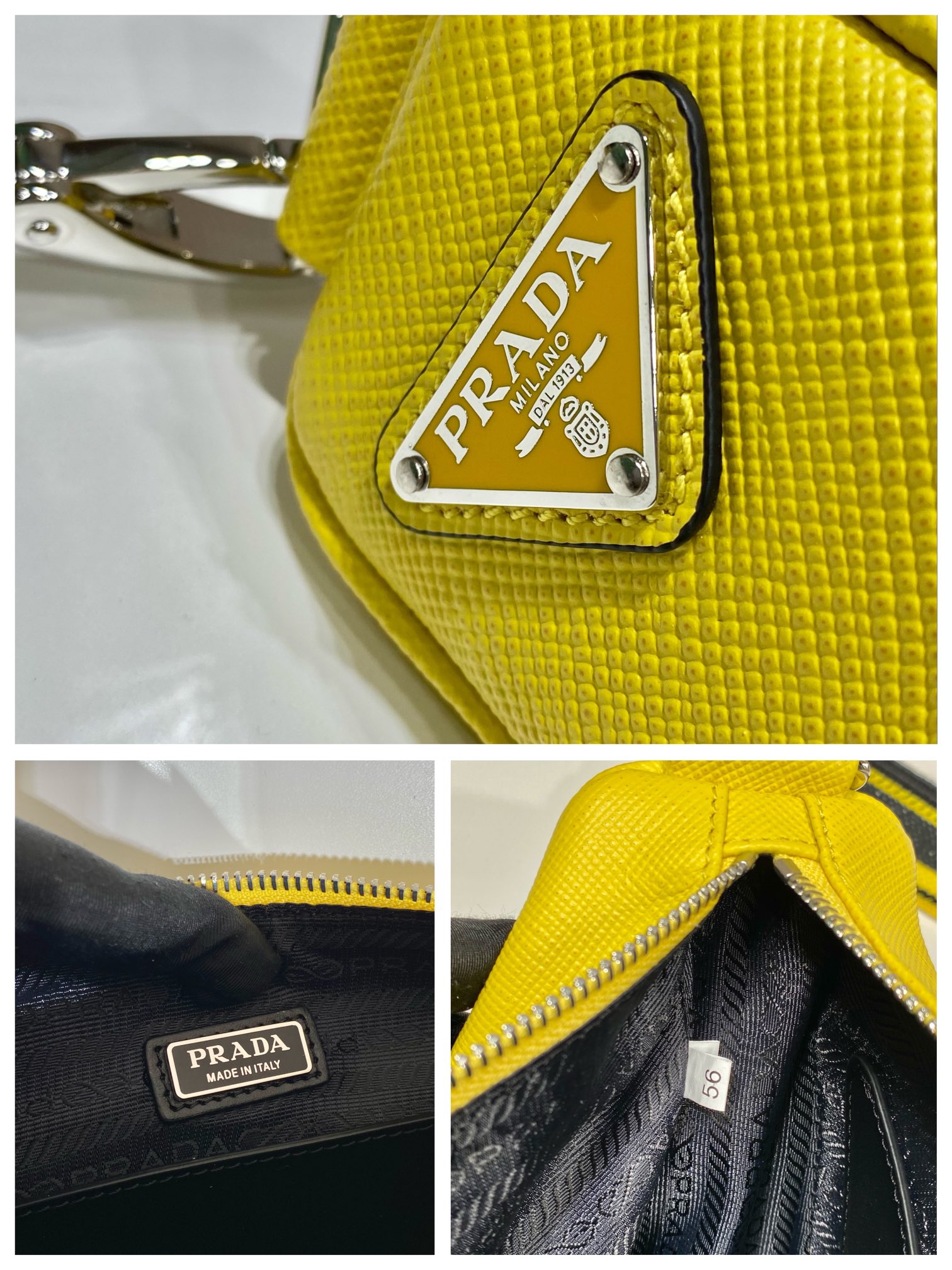 saffiano Pra*a triangle bag