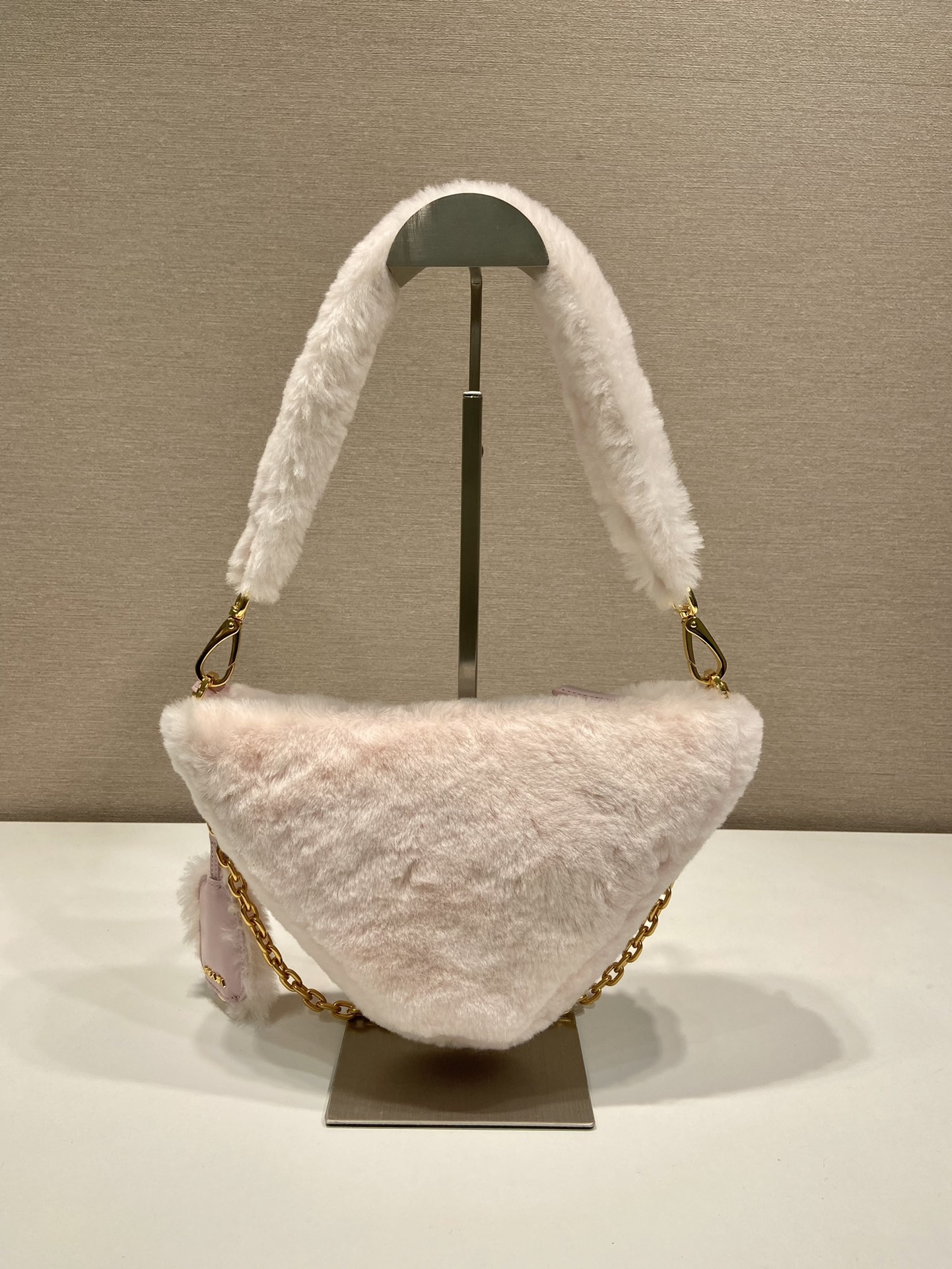 Pra*a shearling mini-bag