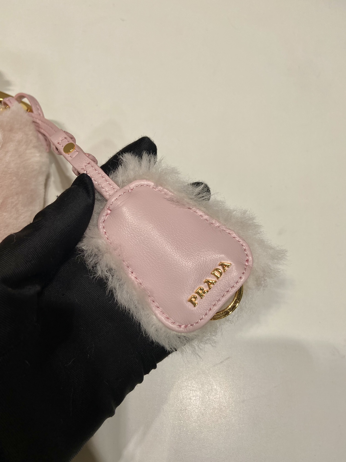 Pra*a shearling mini-bag