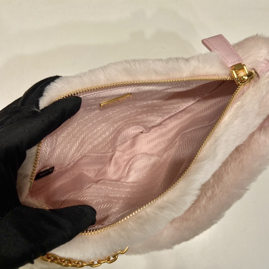 Pra*a shearling mini-bag