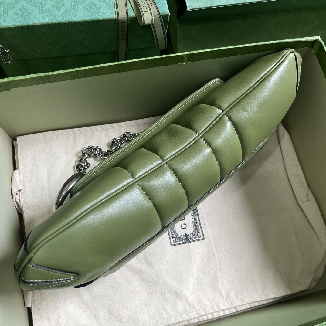 G*u*i horsebit chain medium shoulder bag