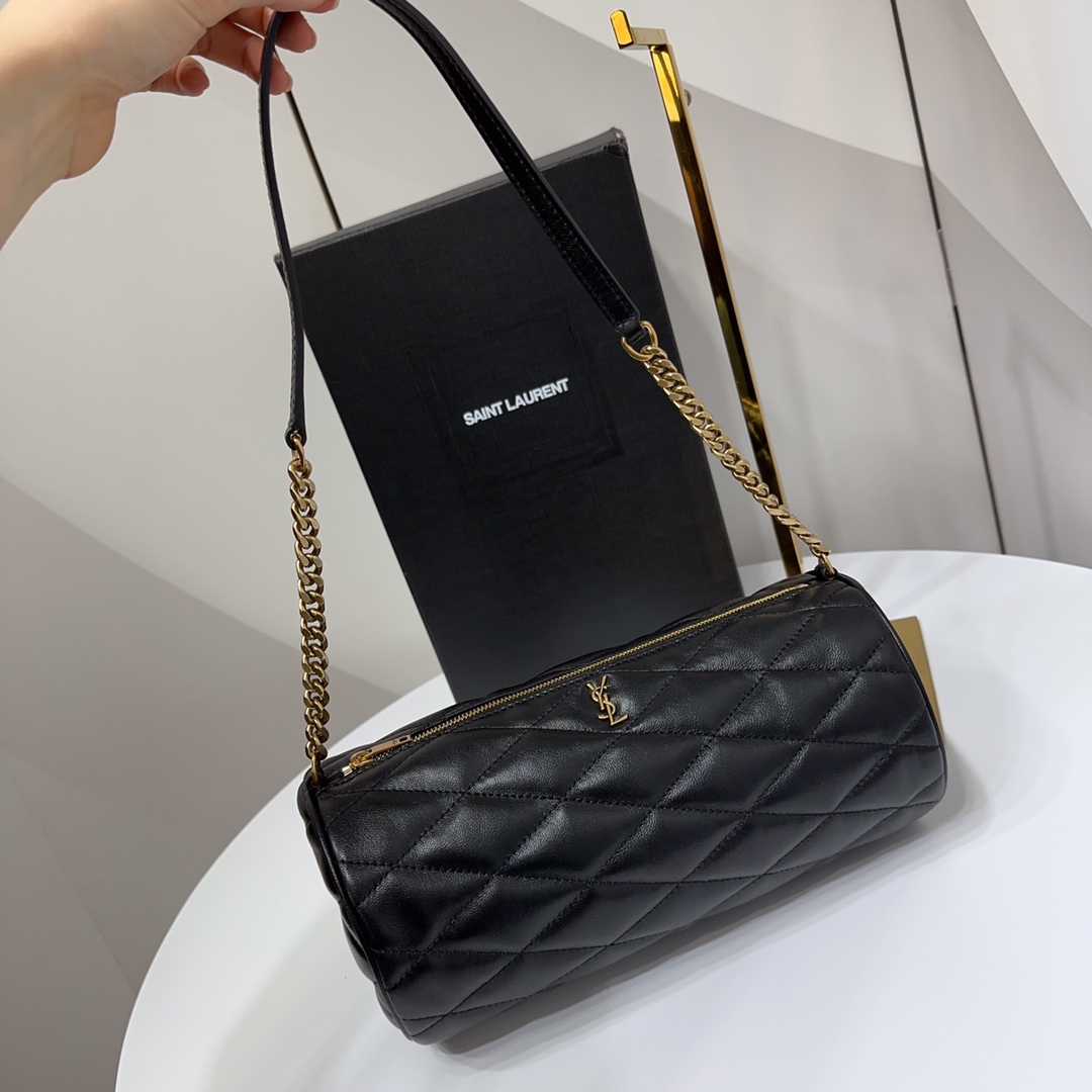 YSL SADE SMALL TUBE BAG IN QUILTED LAMBSKIN