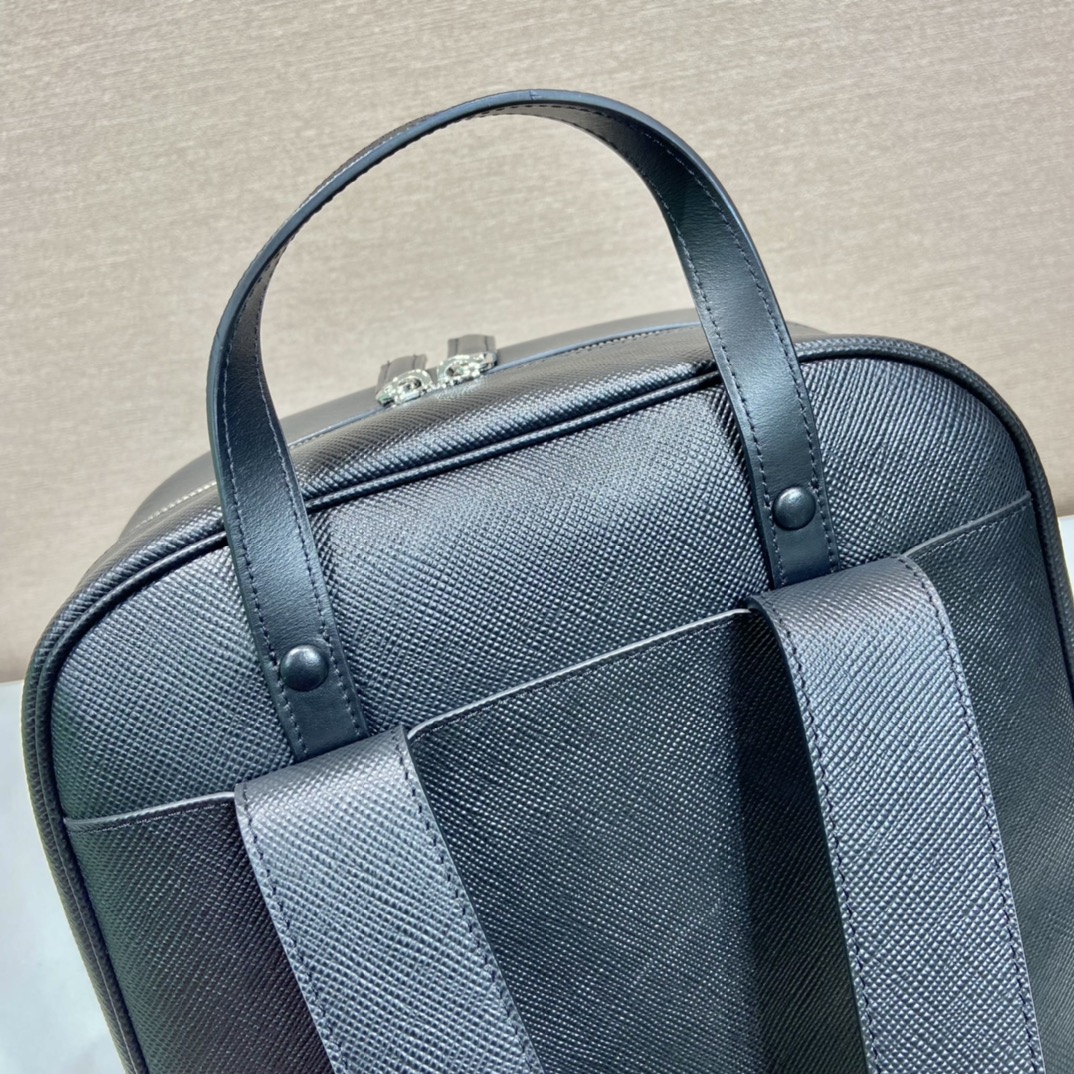 Pra*a saffiano leather backpack