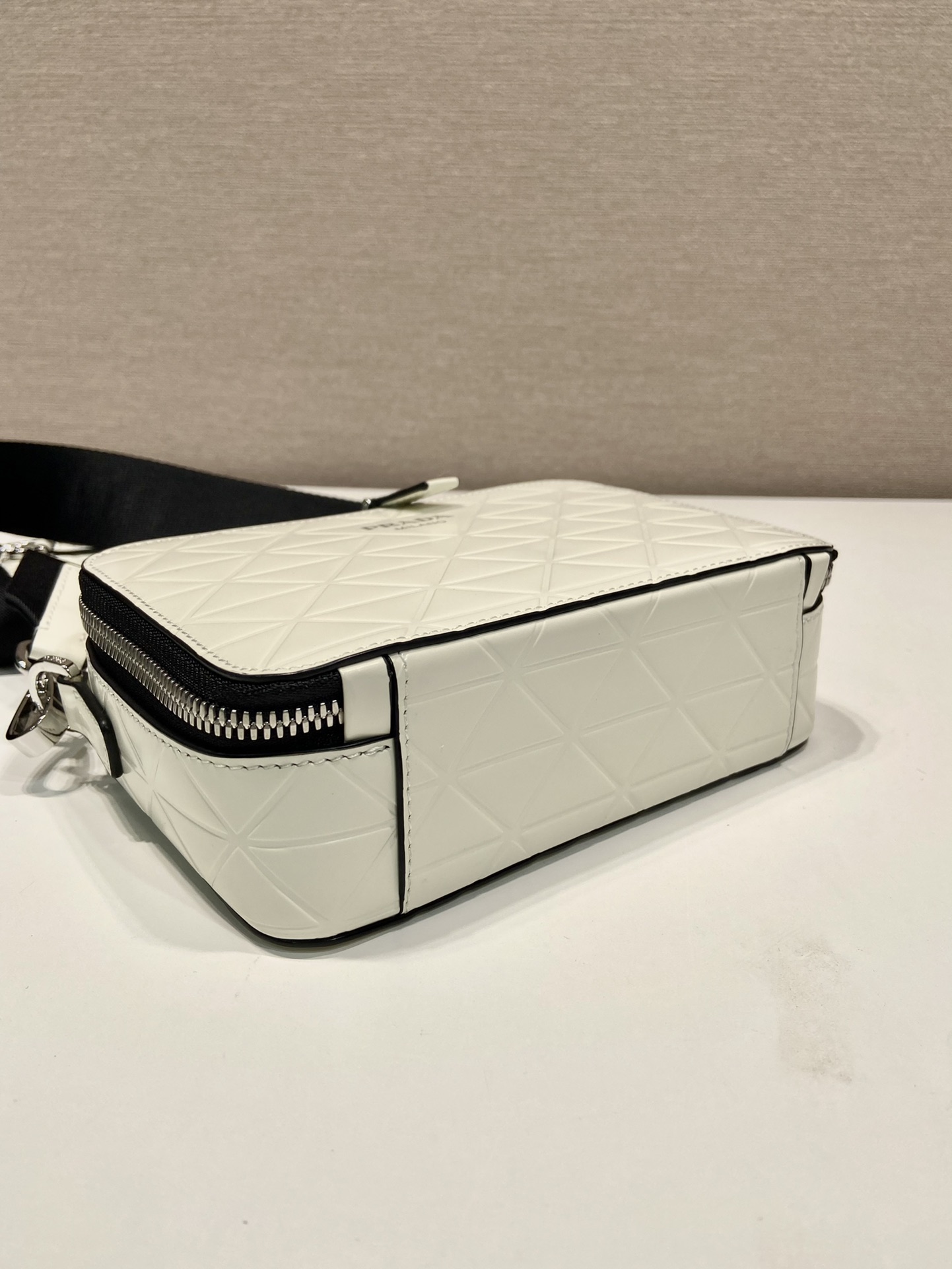 Pra*a small Pra*a brique leather bag