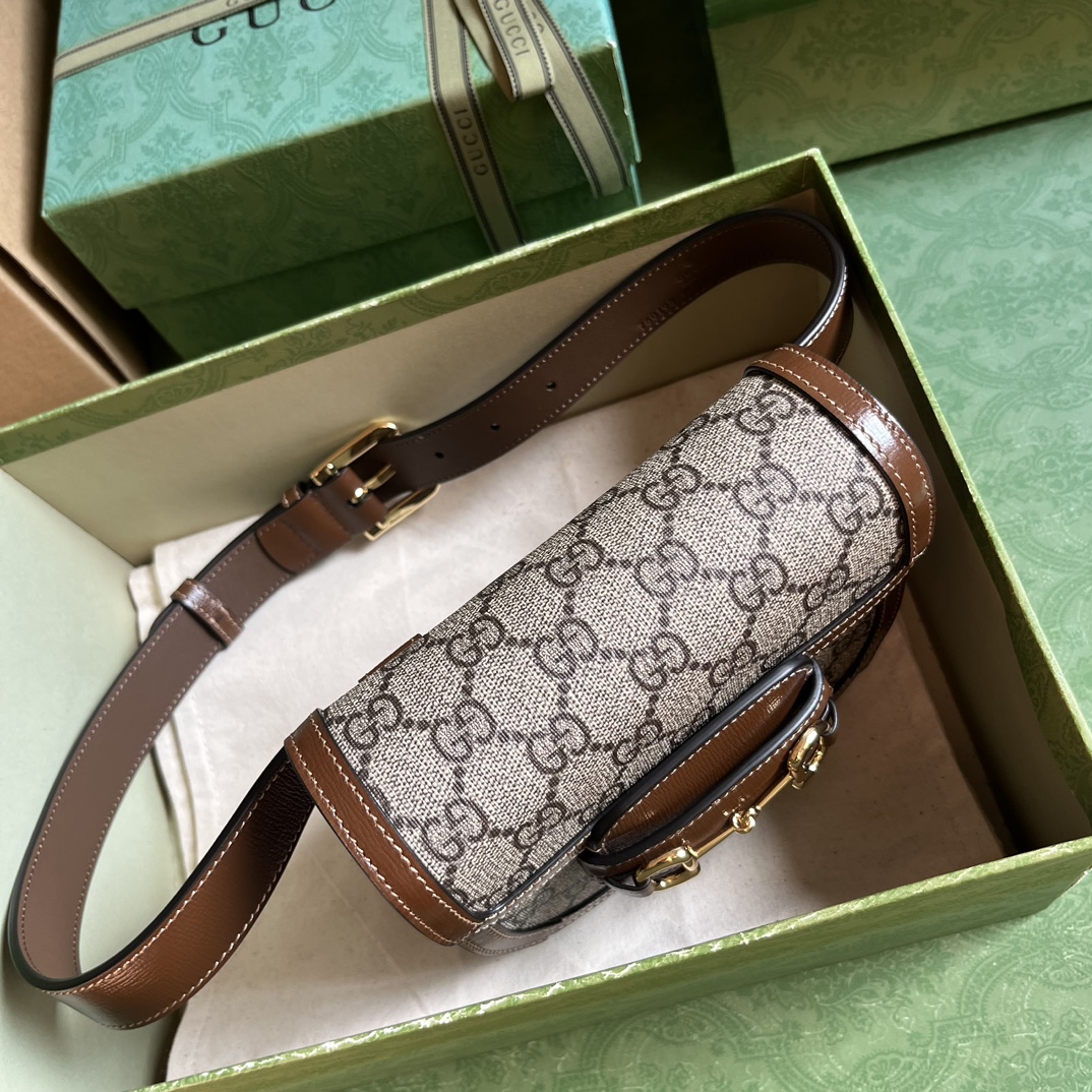 G*u*i horsebit 1955 rounded belt bag