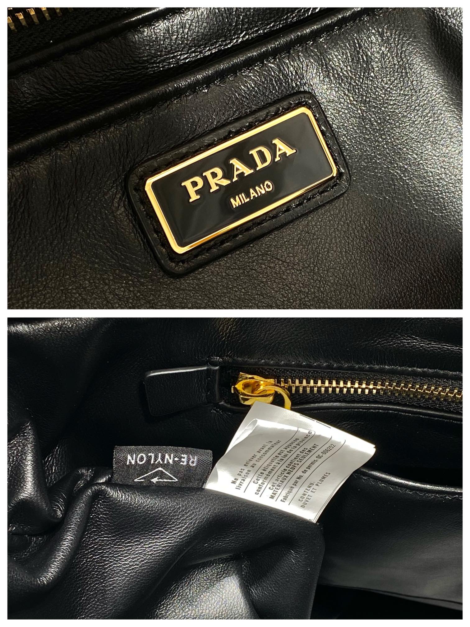 Pra*a padded nappa tote bag